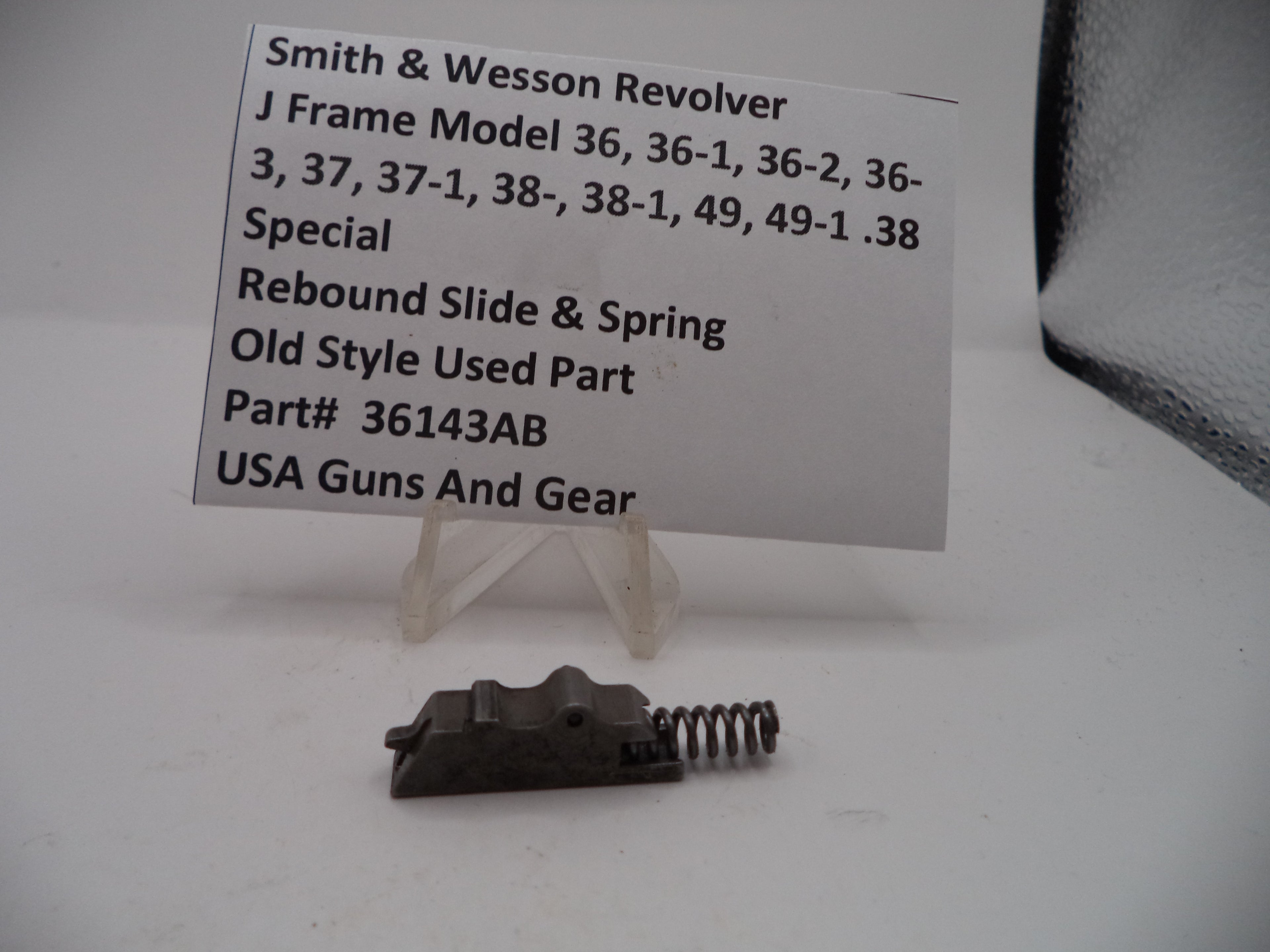 Smith & Wesson J Frame Rebound Slide & Spring Old Style Multi-Model Used - 36143AB