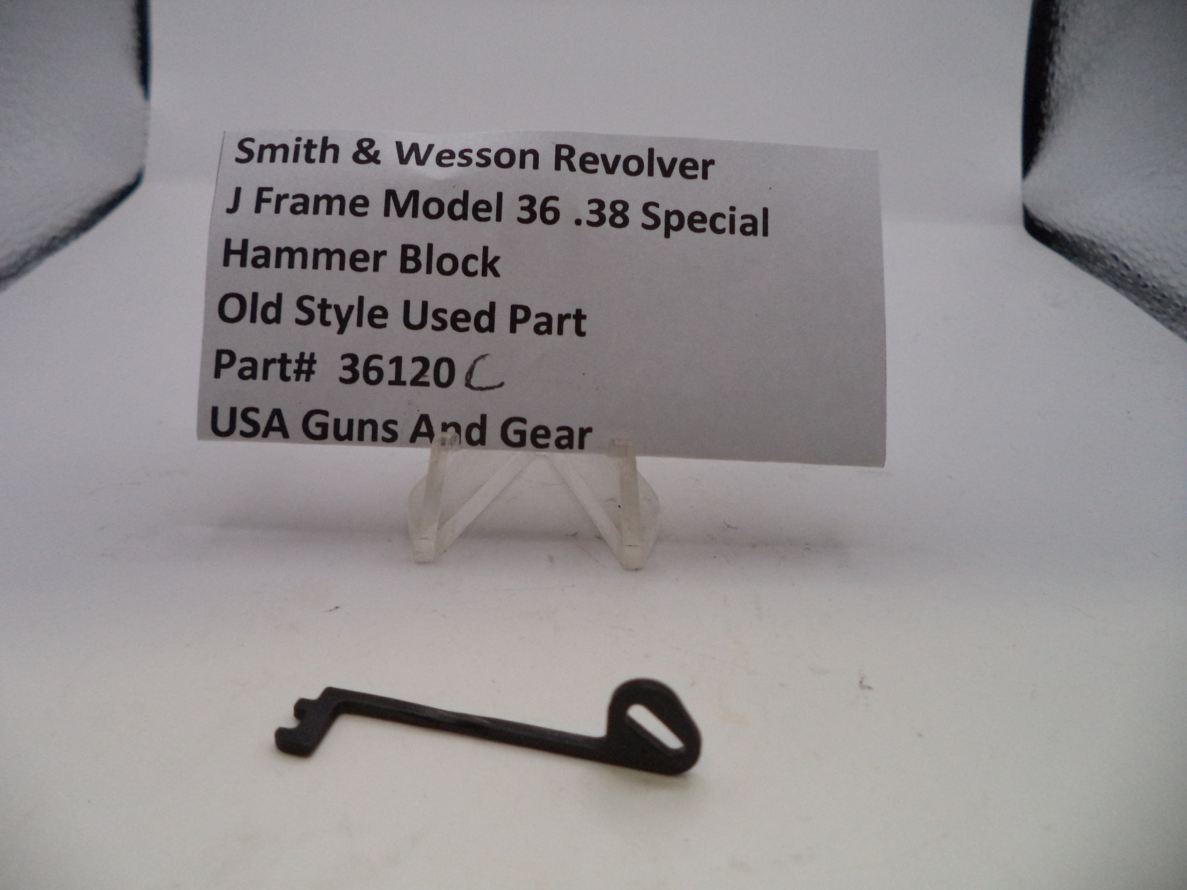 36120C Smith & Wesson J Frame Model 36 Hammer Block .38 Special