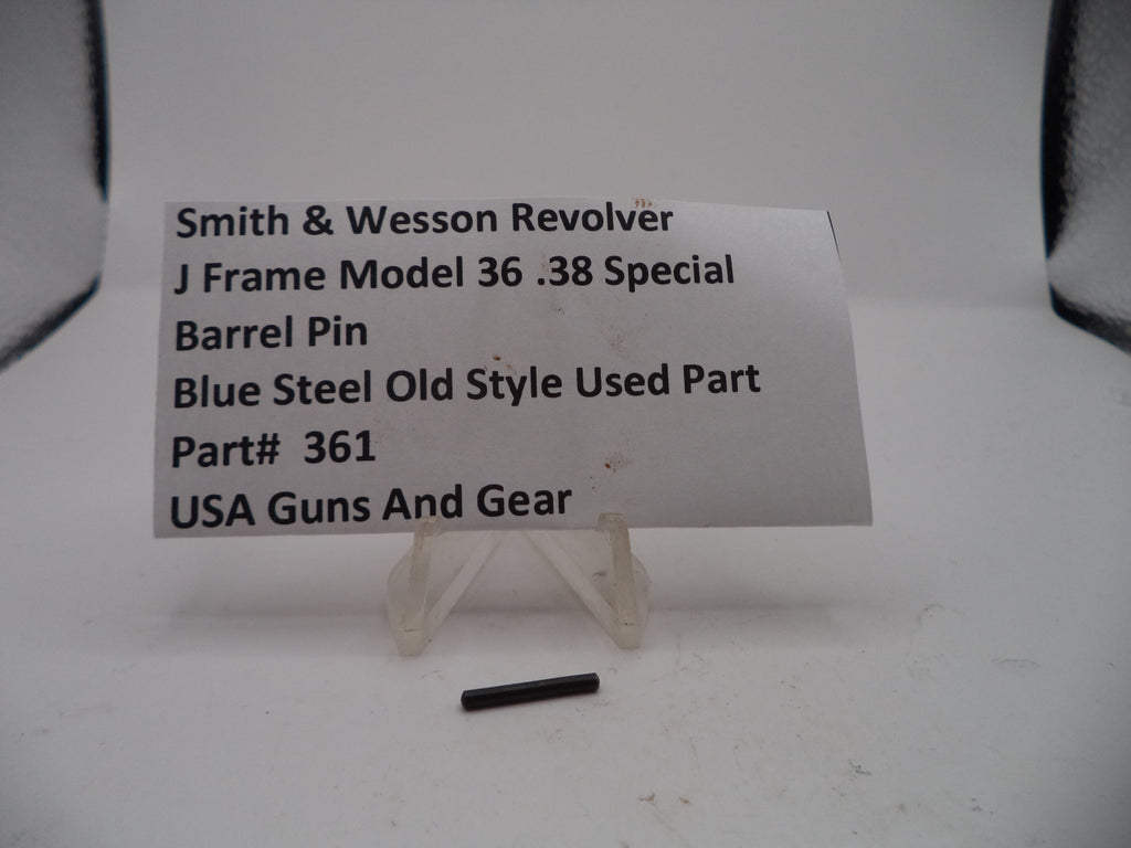 361 Smith & Wesson J Frame Model 36 Barrel Pin .38 Special