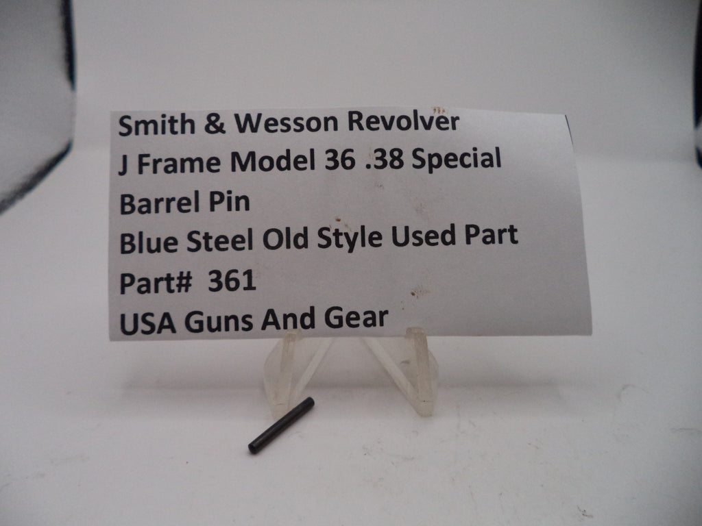 361 Smith & Wesson J Frame Model 36 Barrel Pin .38 Special