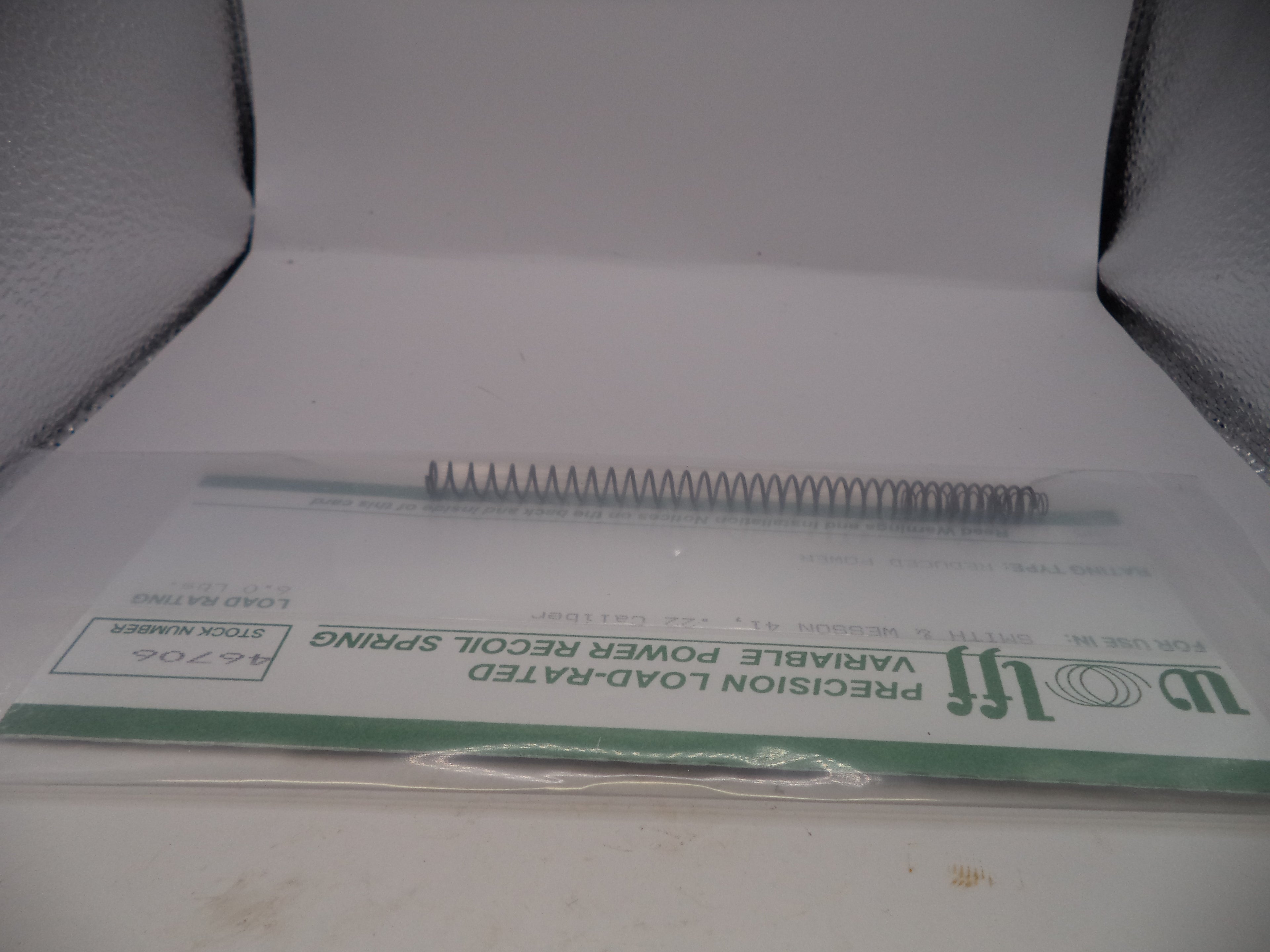Wolff Reduced Power Variable Recoil Spring for S&W Model 41 .22LR - 6 LB | Part 46706