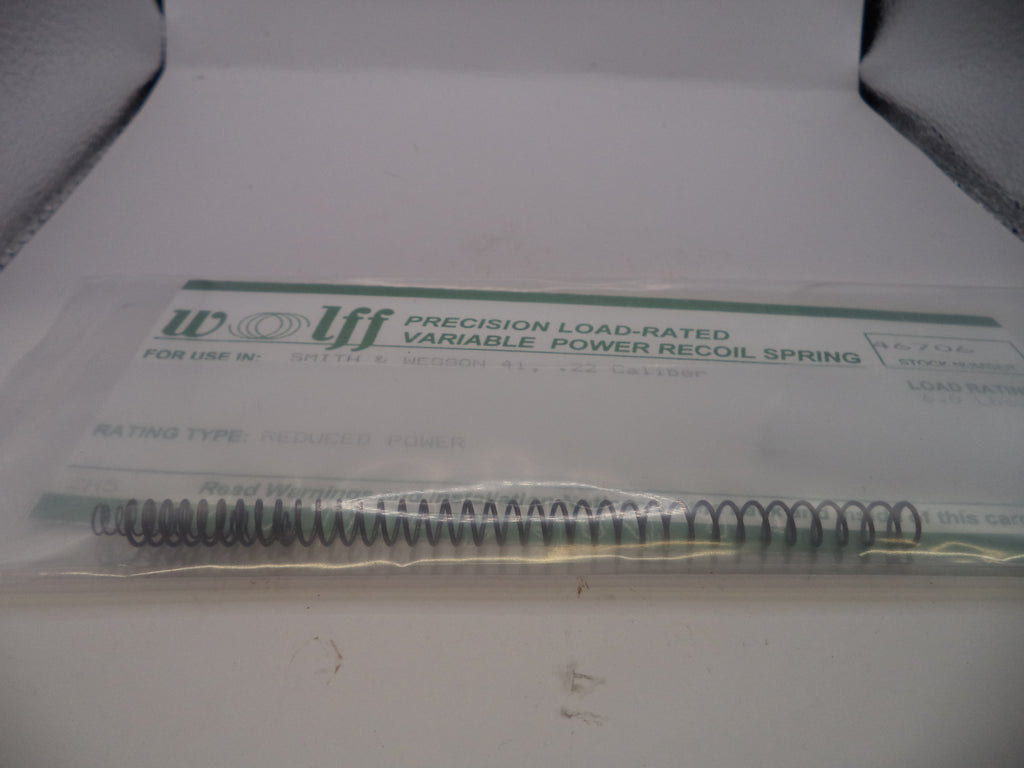 Wolff Reduced Power Variable Recoil Spring for S&W Model 41 .22LR - 6 LB | Part 46706