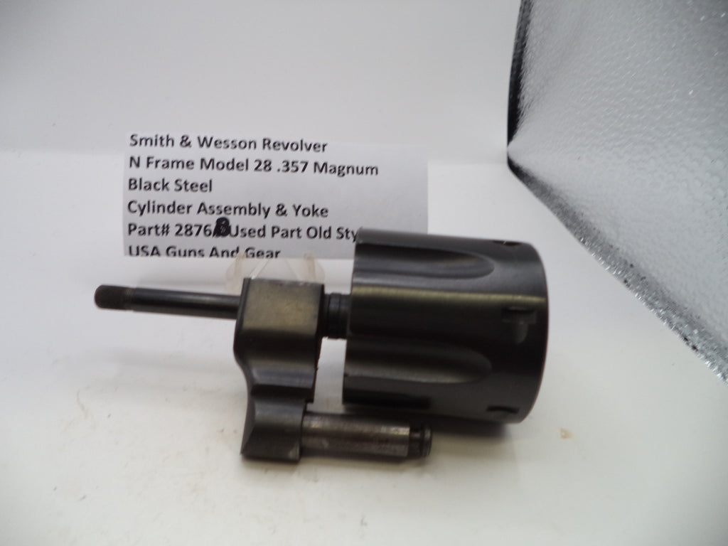 Smith & Wesson N Frame Model 28 Highway Patrolman Cylinder & Yoke Assembly - Recessed Blue Steel .357 Magnum - Used OEM Part 2876B