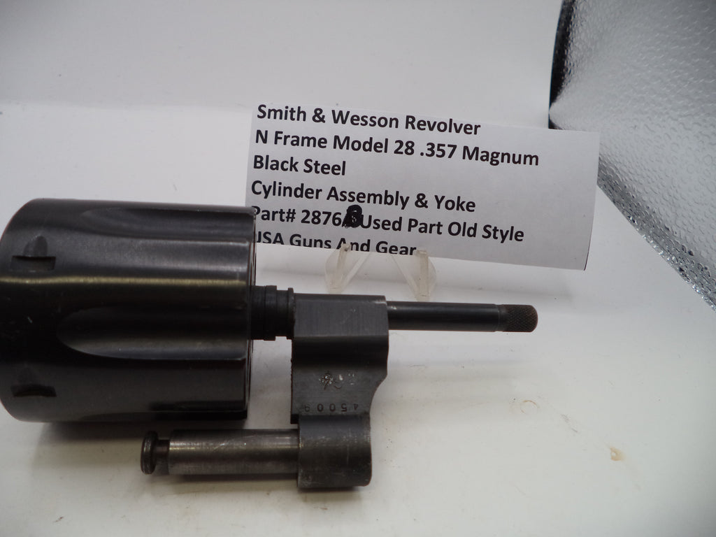 Smith & Wesson N Frame Model 28 Highway Patrolman Cylinder & Yoke Assembly - Recessed Blue Steel .357 Magnum - Used OEM Part 2876B