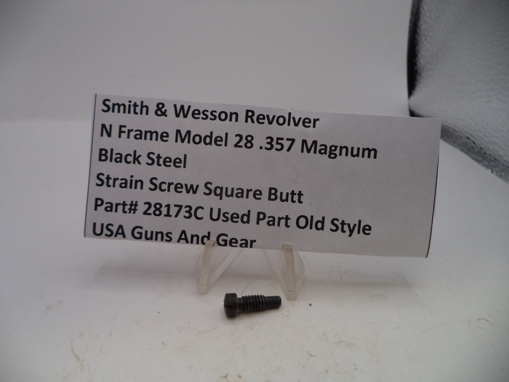 Smith & Wesson N Frame Model 28 Highway Patrolman Strain Screw Square Butt Black Steel Old Style Used - 28173C