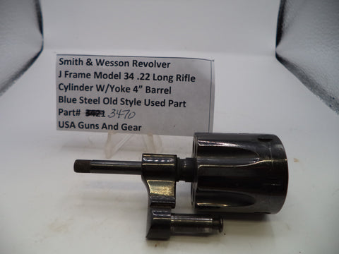 3470 S&W J Frame Model 34 Cylinder w/Yoke for 4" Barrel .22 Long Rifle