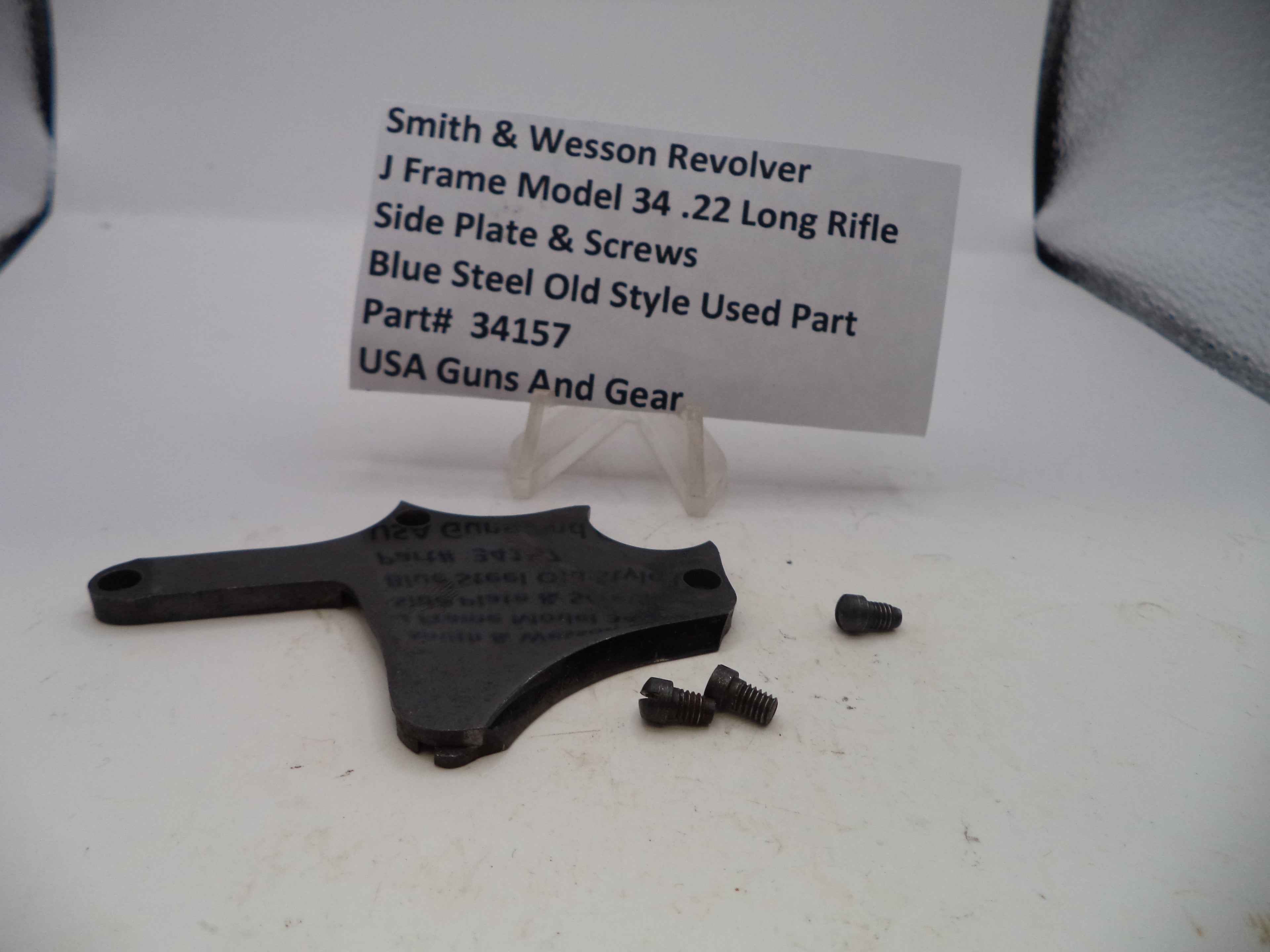 34157 Smith & Wesson J Frame Model 34 Side Plate & Screws .22 Long Rifle
