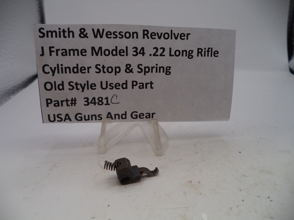 S&W J Frame Model 34 Cylinder Stop & Spring .22 Long Rifle 3481C