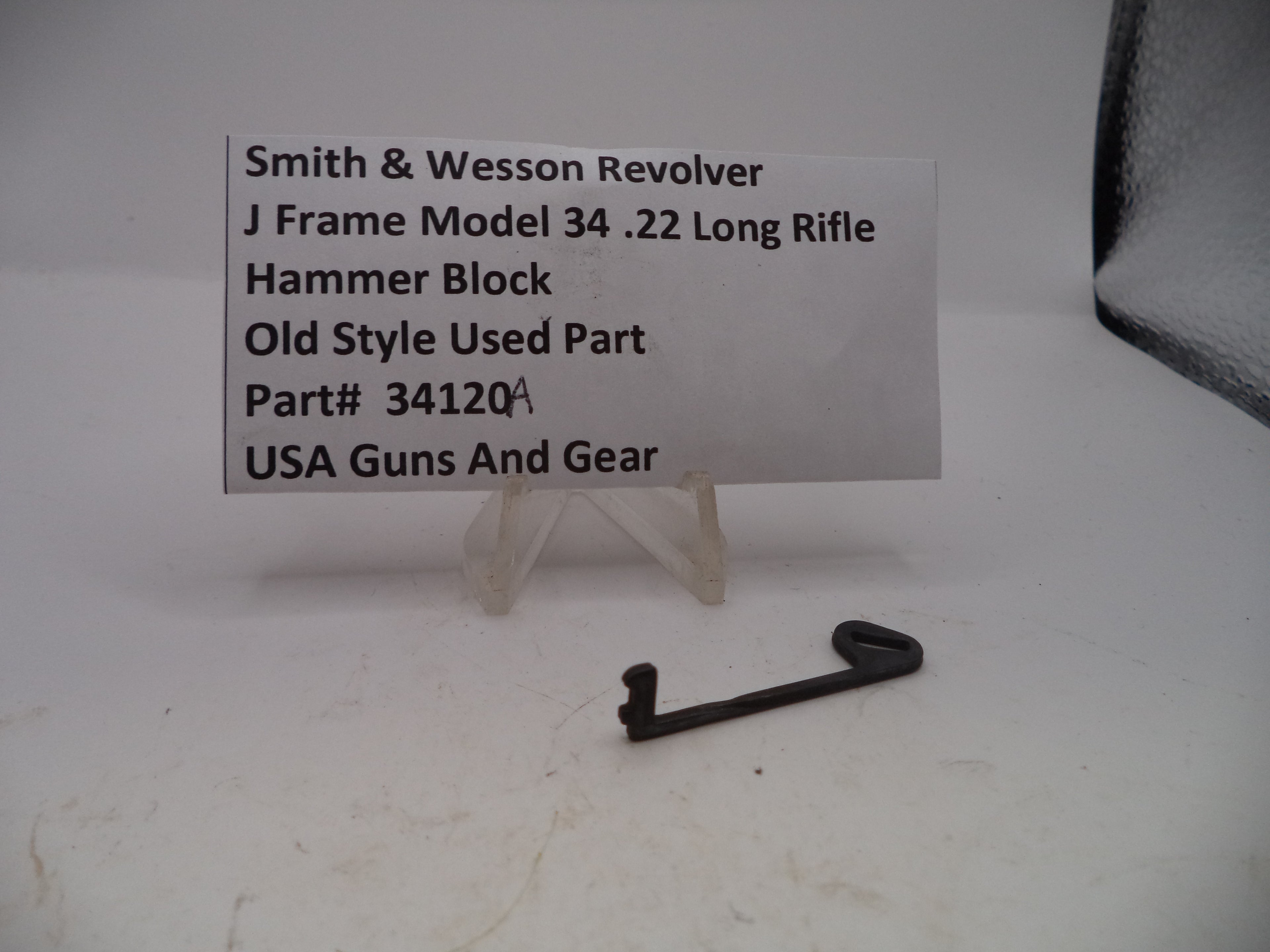 34120A Smith & Wesson J Frame Model 34 Hammer Block .22 Long Rifle