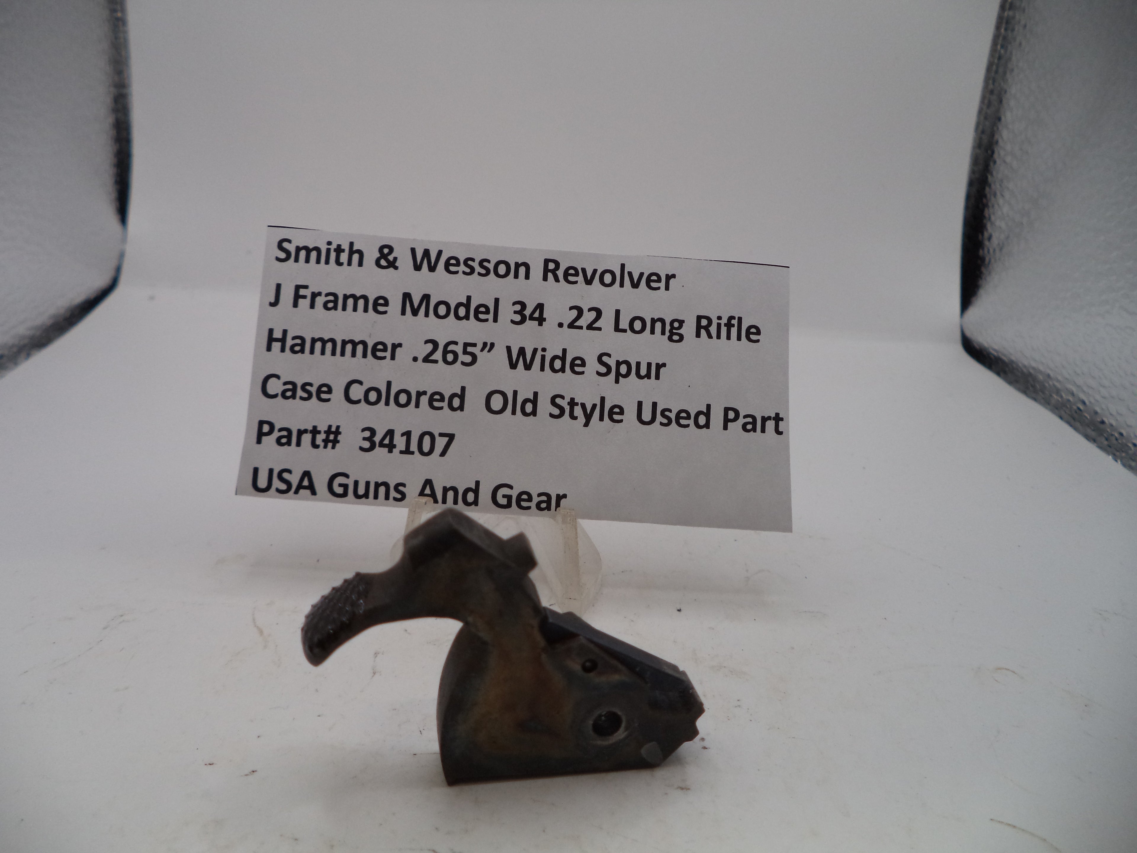 34107 Smith & Wesson J Frame Model 34 Hammer .265" Spur .22 Long Rifle