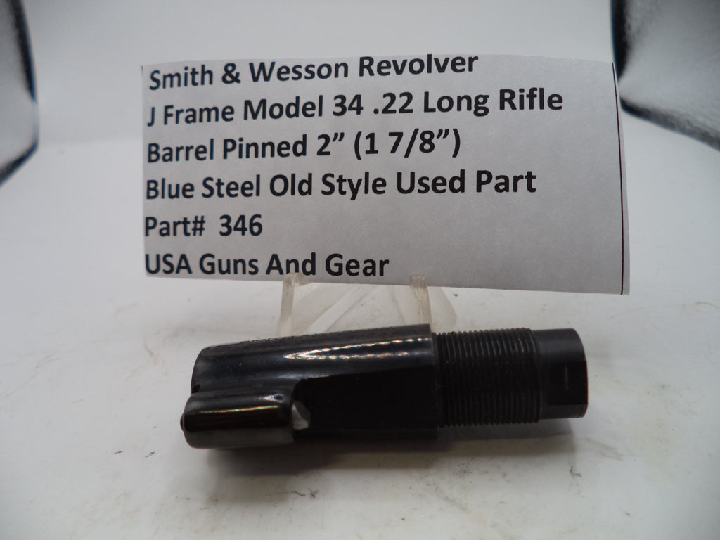 346 Smith & Wesson J Frame Model 34 2" Pinned Barrel .22 Long Rifle