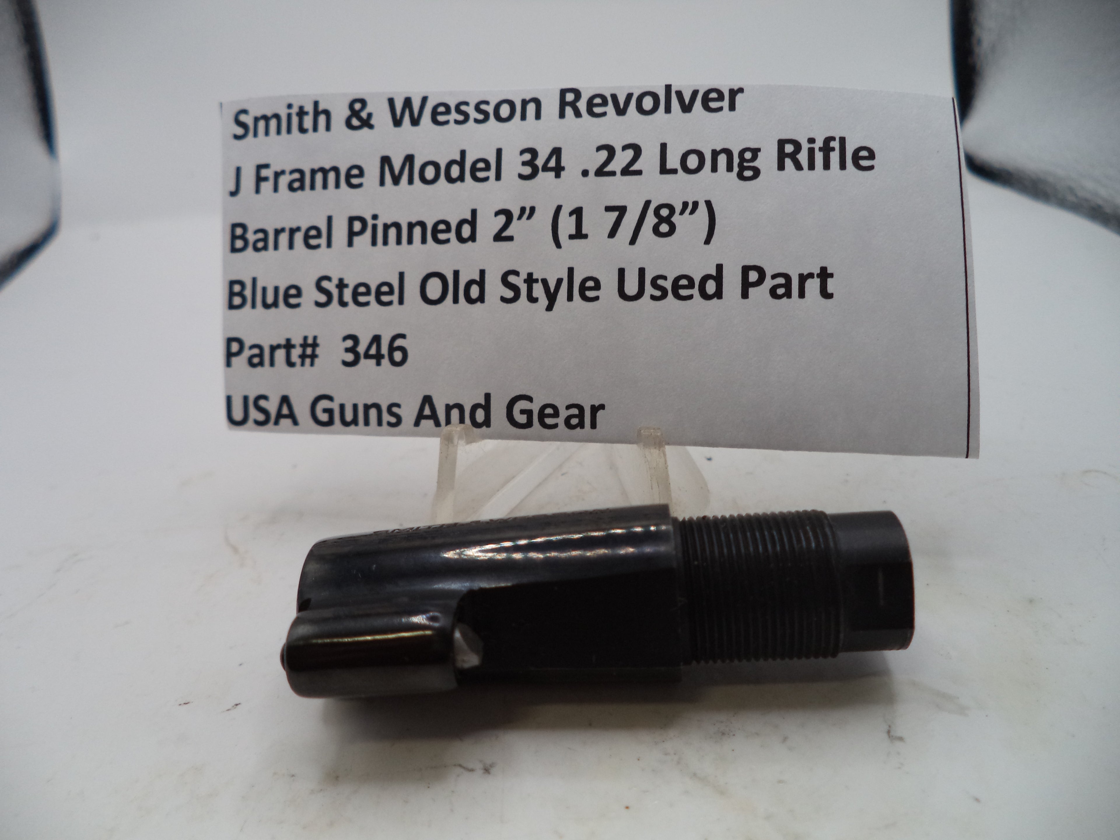 346 Smith & Wesson J Frame Model 34 2" Pinned Barrel .22 Long Rifle