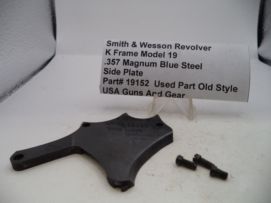 Smith & Wesson K Model 19 Side Plate and Screws .357 Magnum 19152