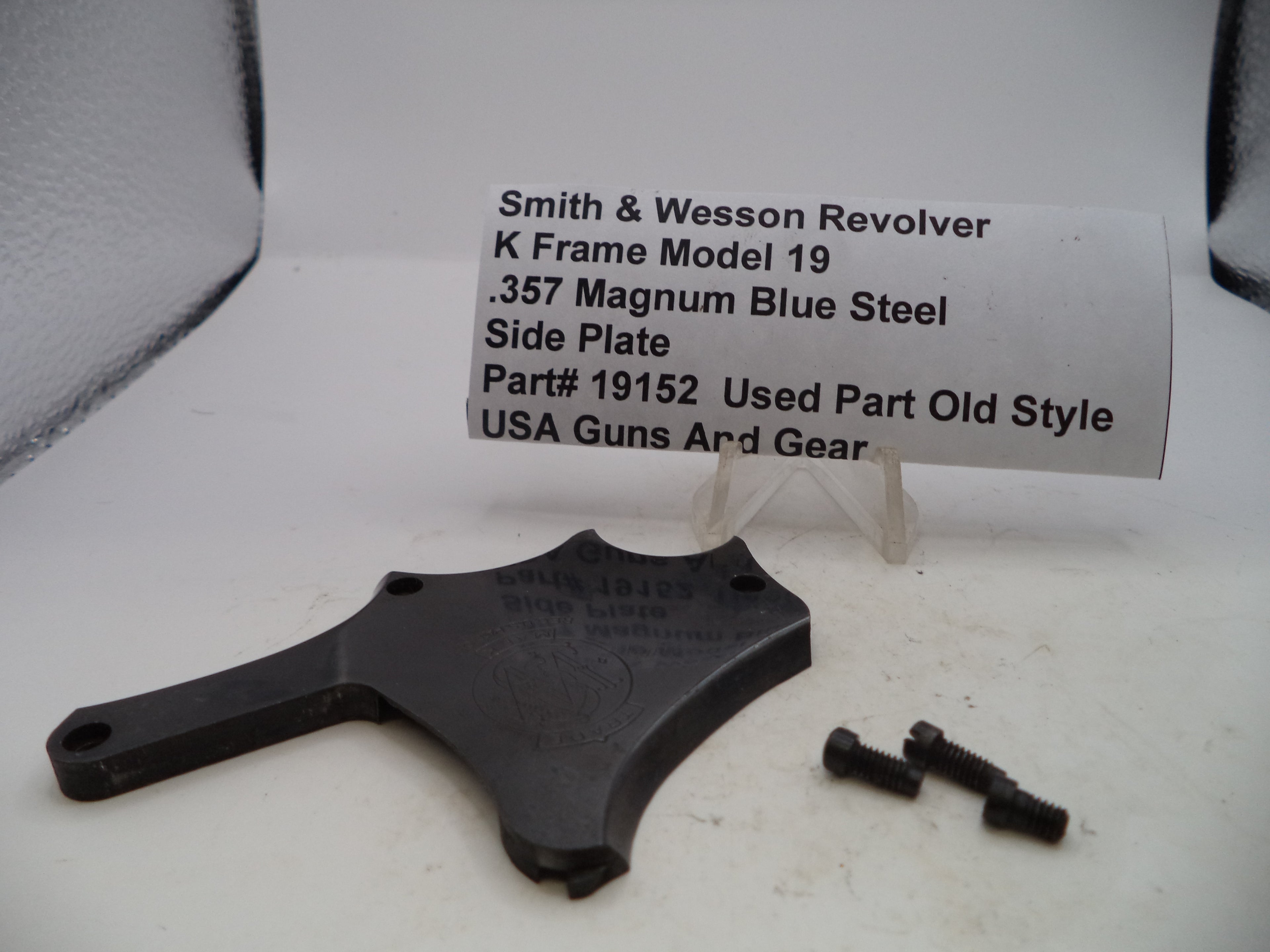 Smith & Wesson K Model 19 Side Plate and Screws .357 Magnum 19152