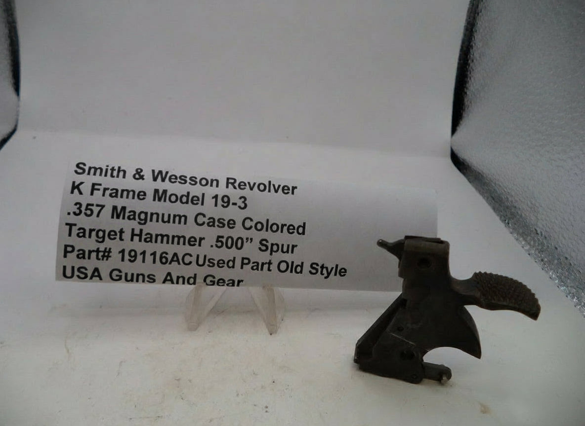 S&W K Frame Model 19 Target Hammer .500" Spur .357 Magnum 19116A