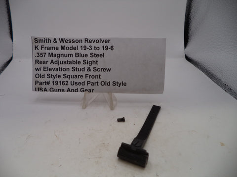 19162 S&W K Frame Model 19-3 to 19-6 Rear Adjustable Sight .357 Magnum