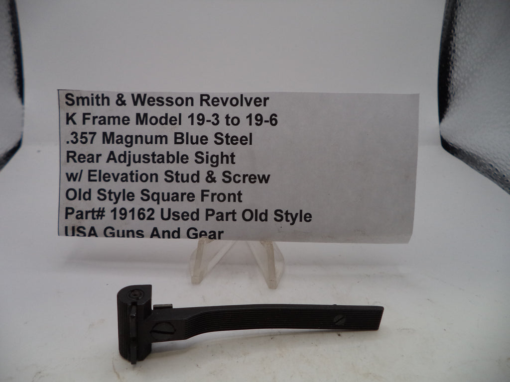 S&W K Frame Model 19-3 to 19-6 Rear Adjustable Sight .357 Magnum 19162