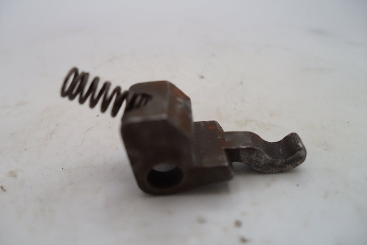 Blurred metal component on a white background