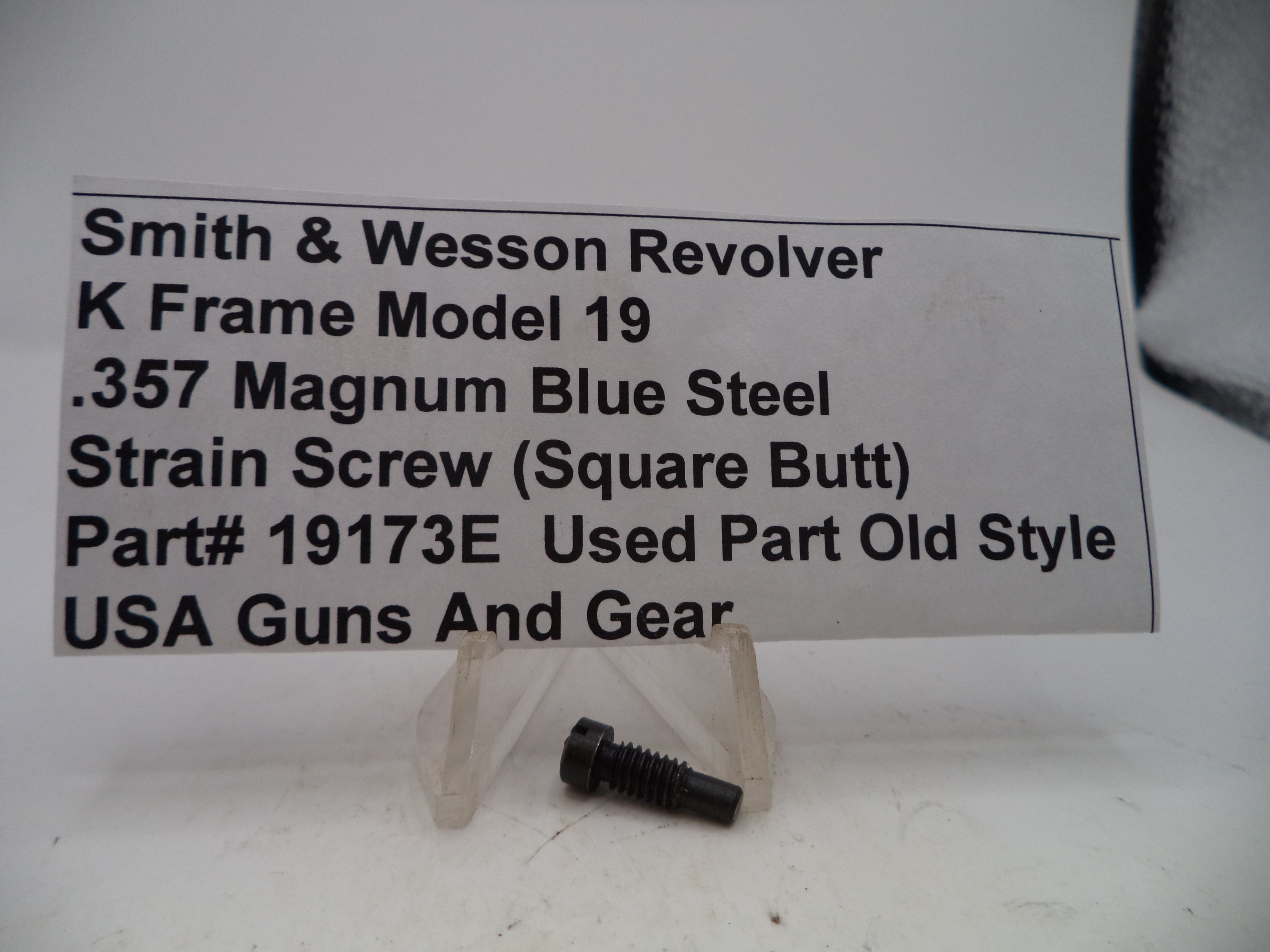 19173E S&W K Frame Model 19 Strain Screw Blue Steel .357 Magnum