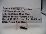 19173E S&W K Frame Model 19 Strain Screw Blue Steel .357 Magnum