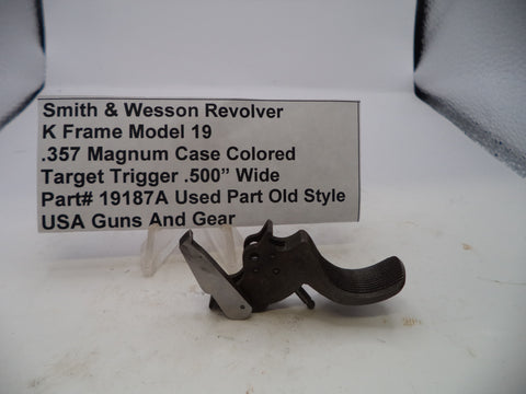 19187A Smith & Wesson K Frame Model 19 Target Trigger .500" Wide .357 Magnum