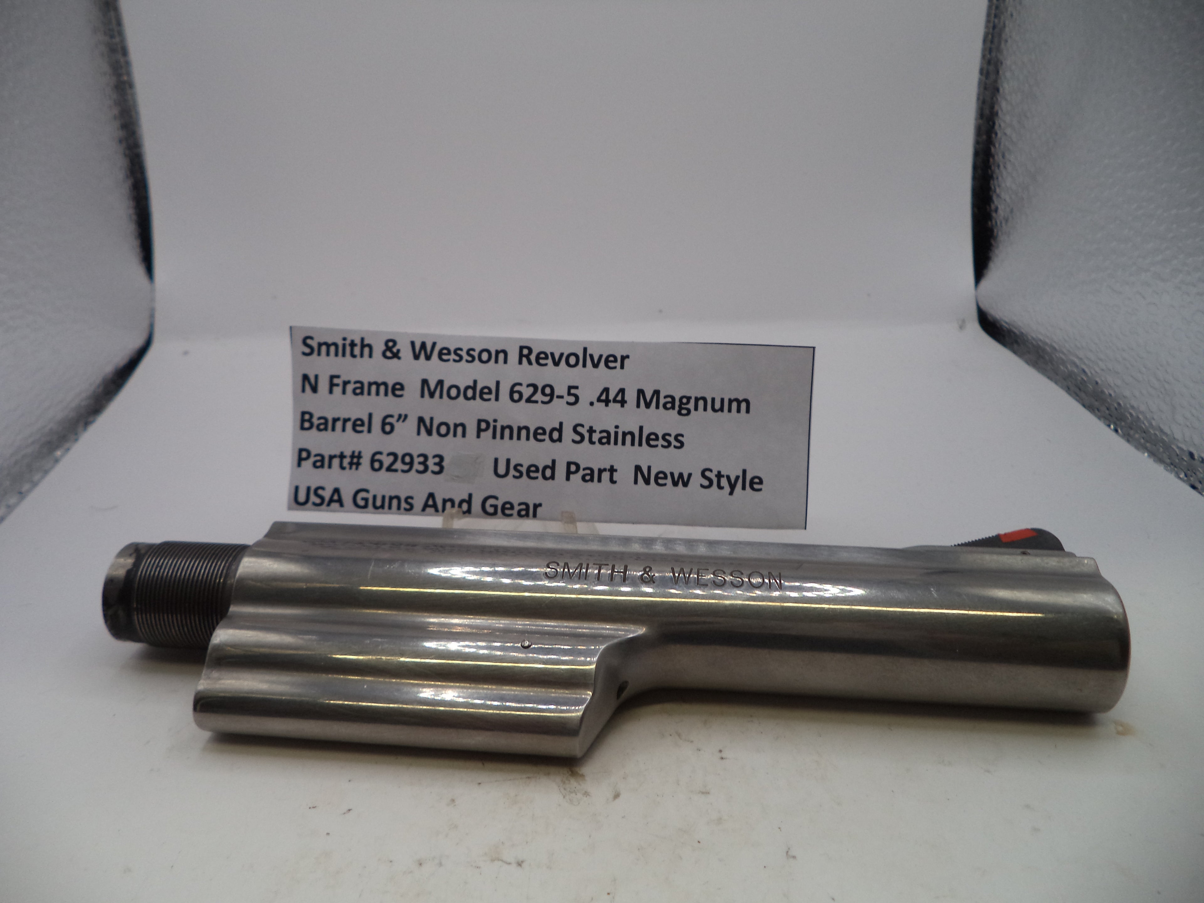 62933 Smith & Wesson N Frame Model 629-5  6" Non Pinned Barrel SS . 44 Magnum