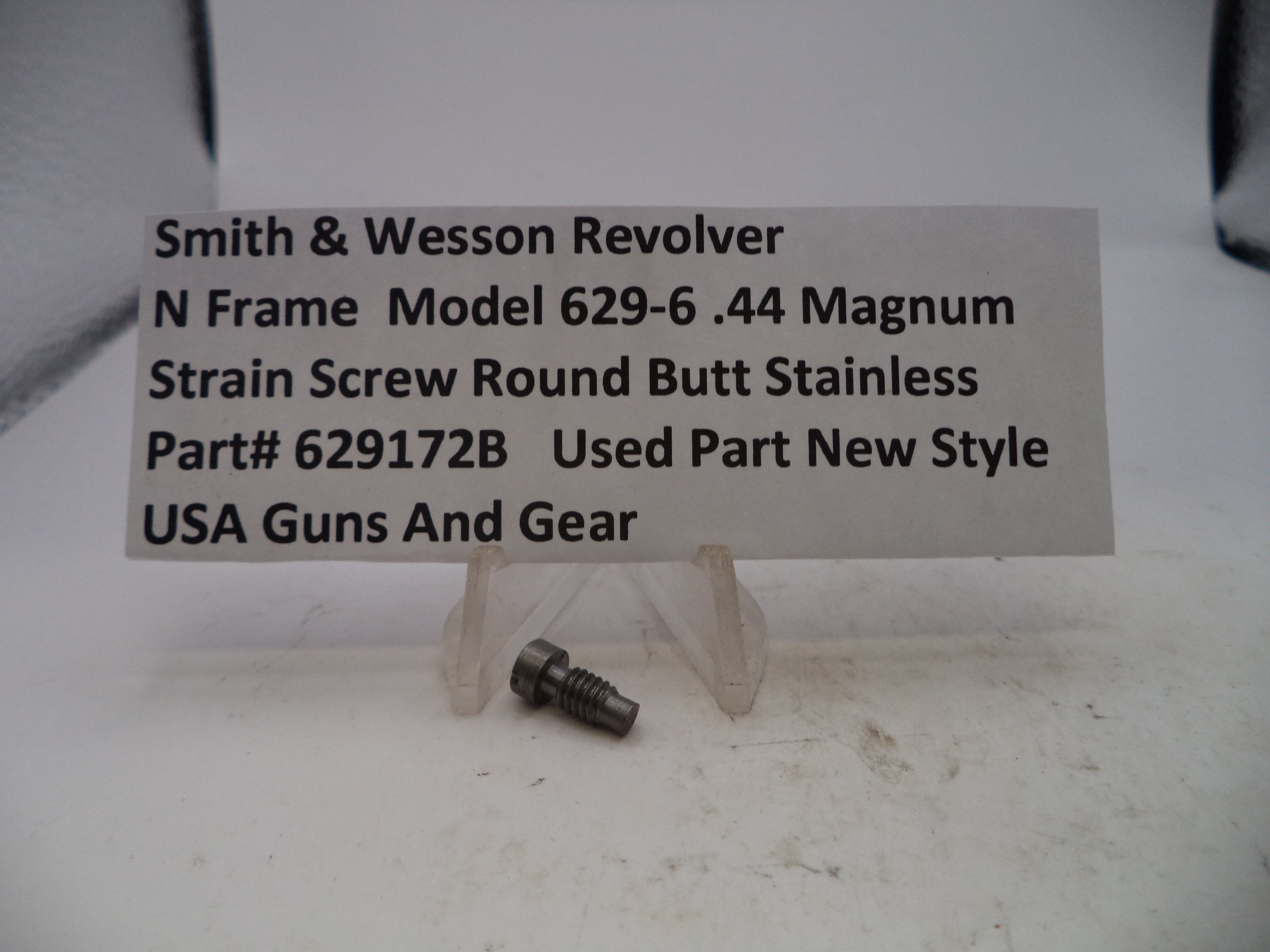 S&W N Frame Model 629-5 Strain Screw Round Butt  SS .44 Magnum 629172B
