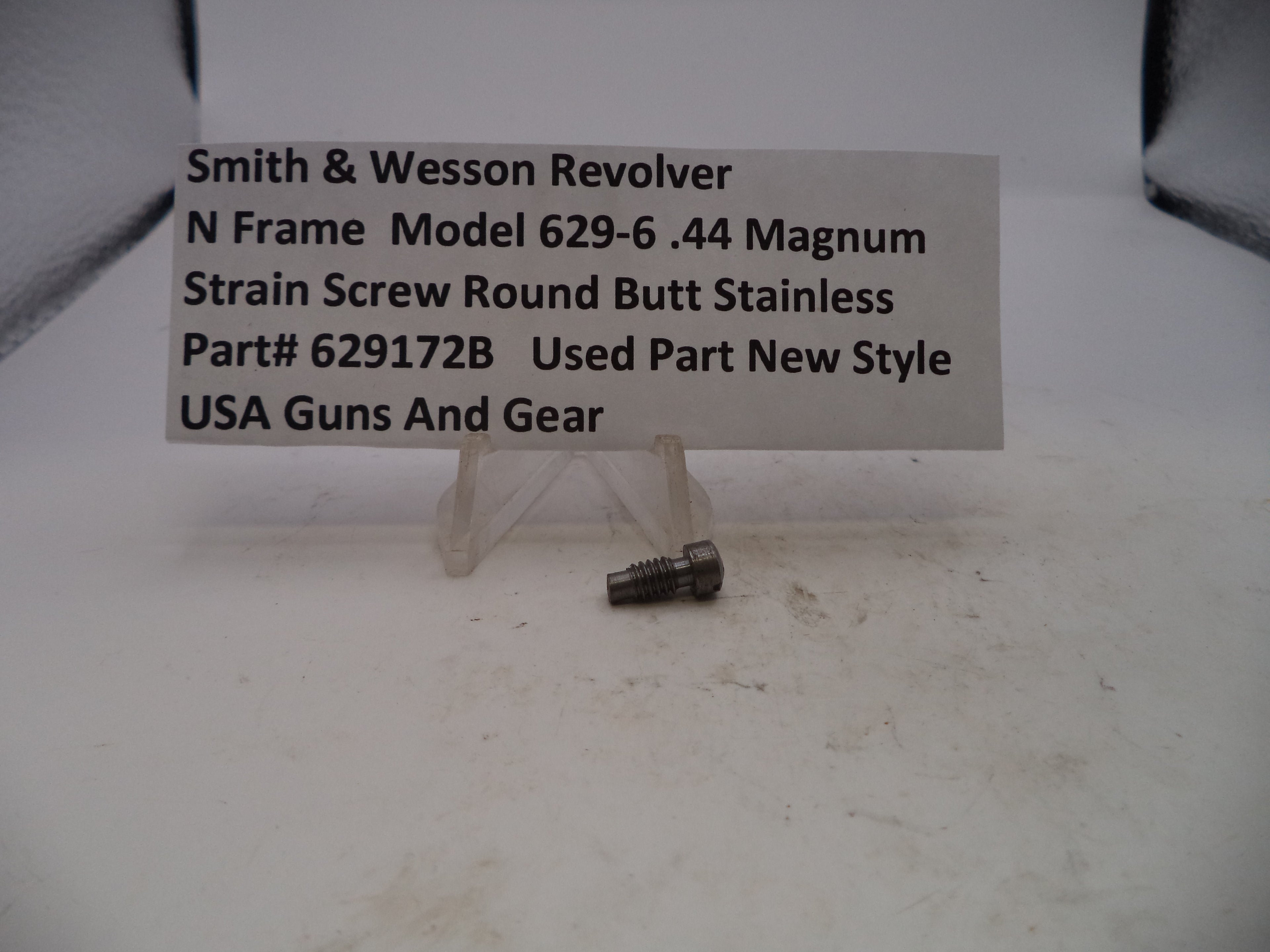 S&W N Frame Model 629-5 Strain Screw Round Butt  SS .44 Magnum 629172B