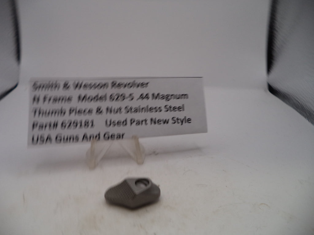 629181 S&W N Frame Model 629-5  Thumb Piece & Nut Stainless Steel .44 Magnum