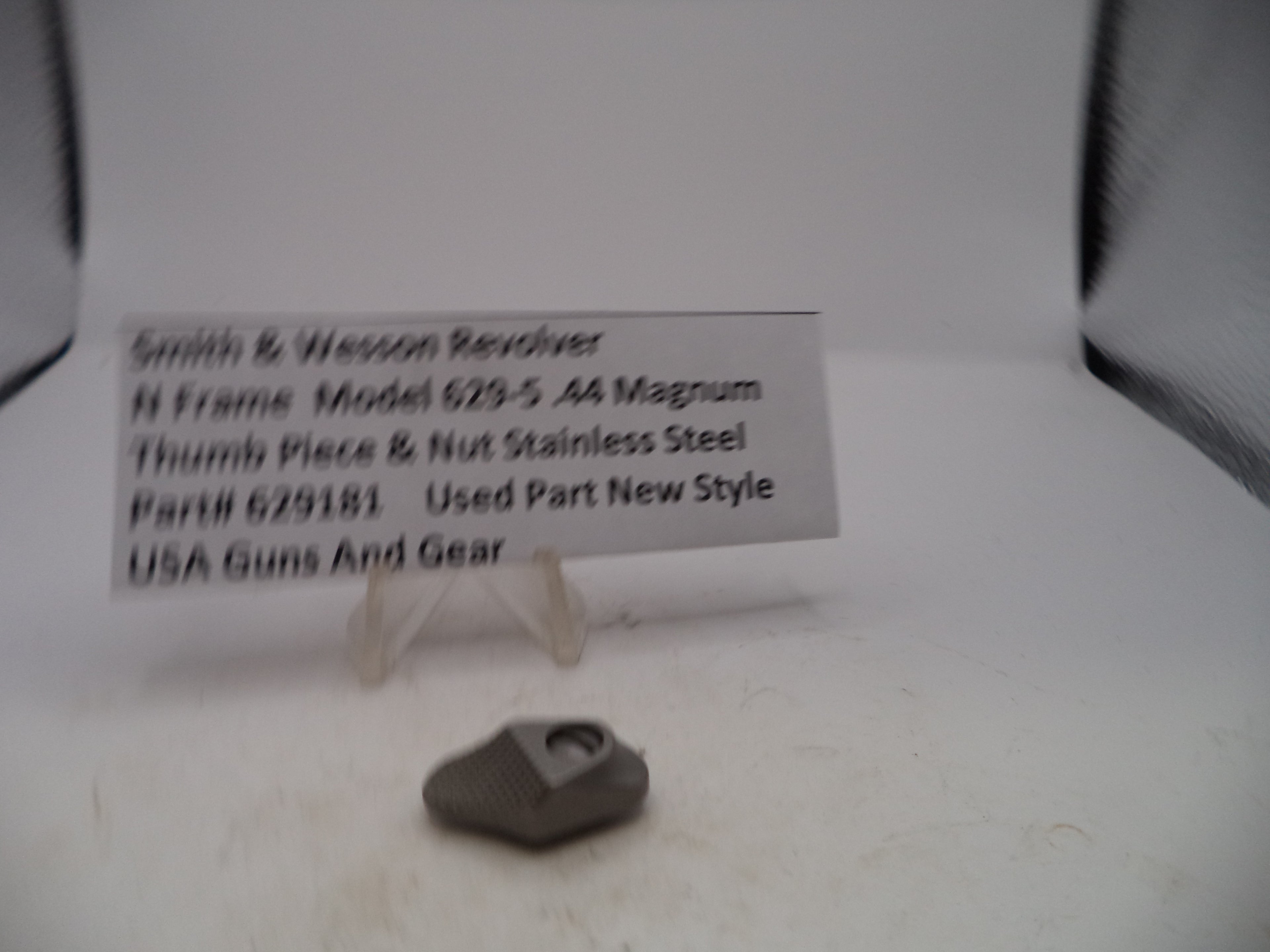 629181 S&W N Frame Model 629-5  Thumb Piece & Nut Stainless Steel .44 Magnum