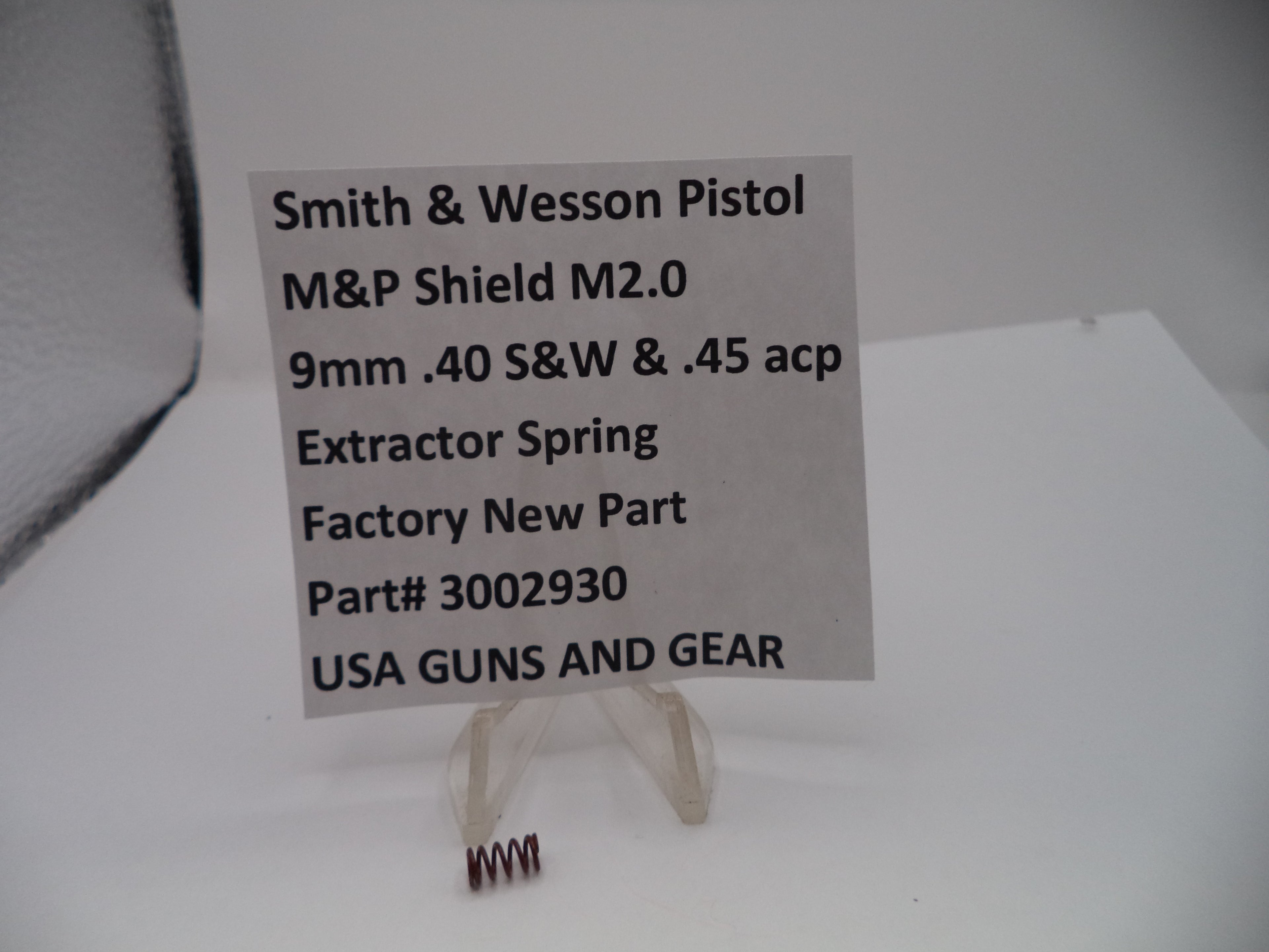 Smith & Wesson M&P Shield 9, 40, & 45 M2.0 Extractor Spring 3002930