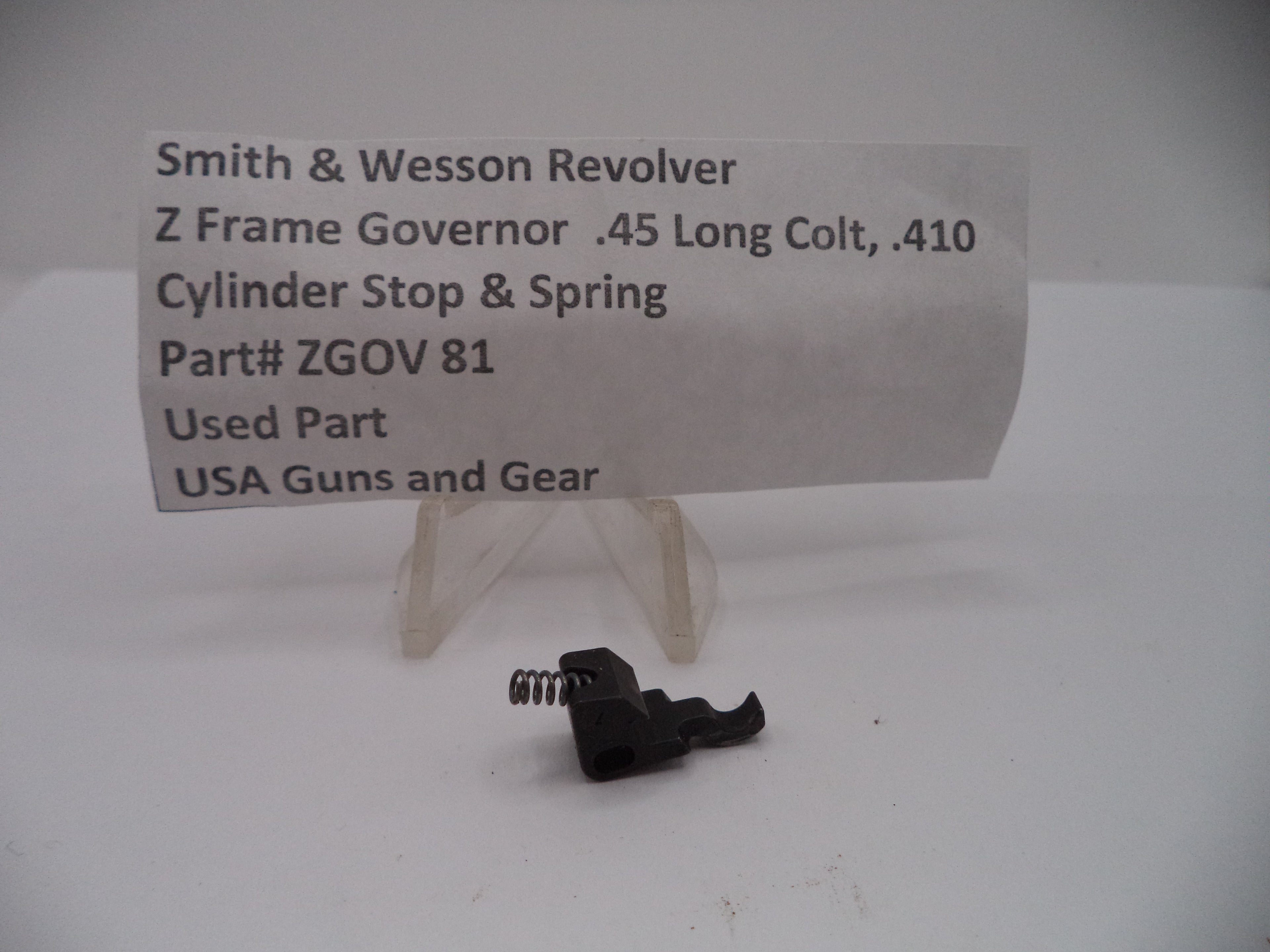 Smith & Wesson Z Frame Governor Cylinder Stop & Spring - .45 Long Colt / .410 - ZGOV81