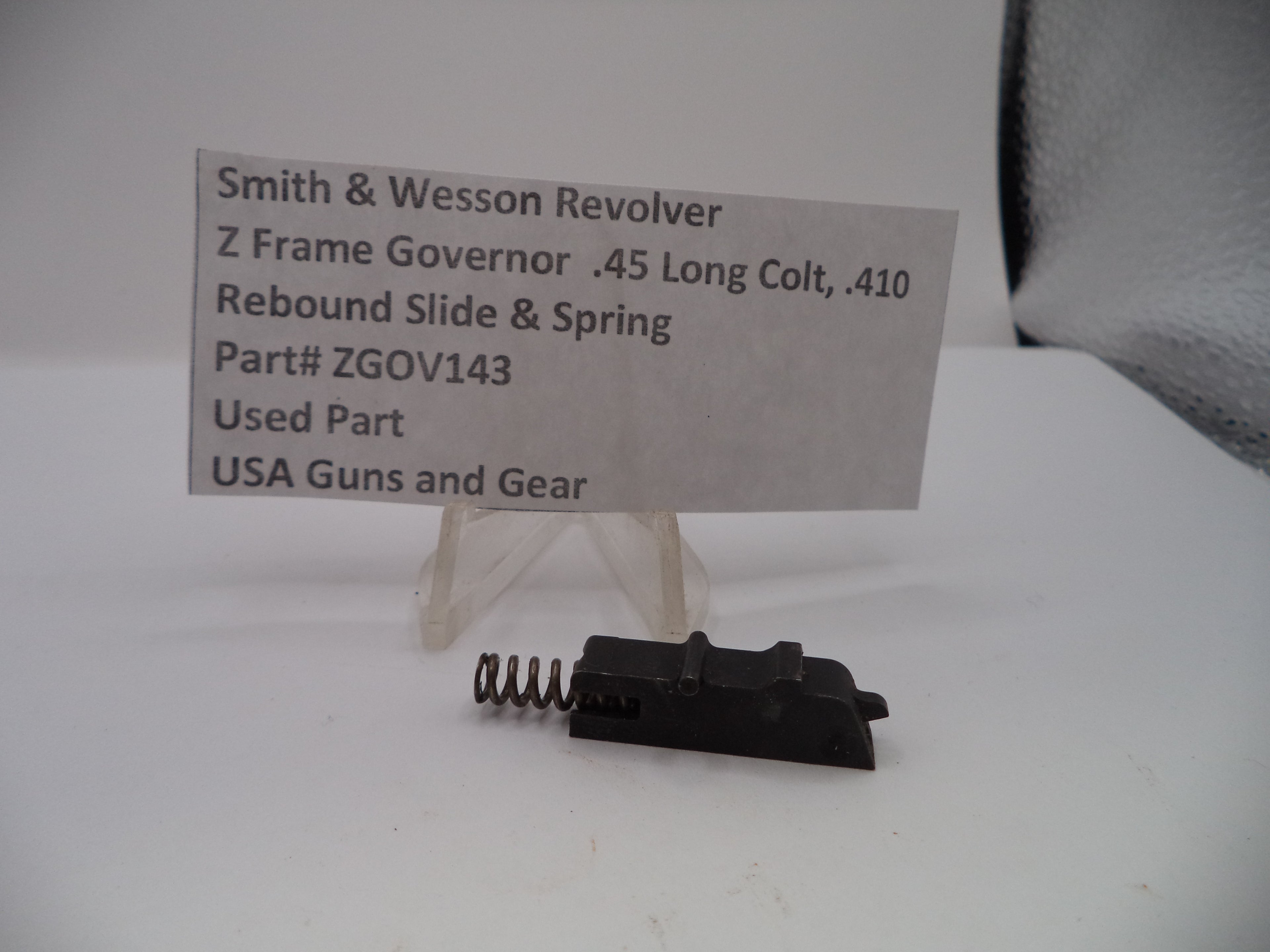 S&W Z Frame Governor Rebound Slide & Spring .45 Long Colt, .410 ZGOV143