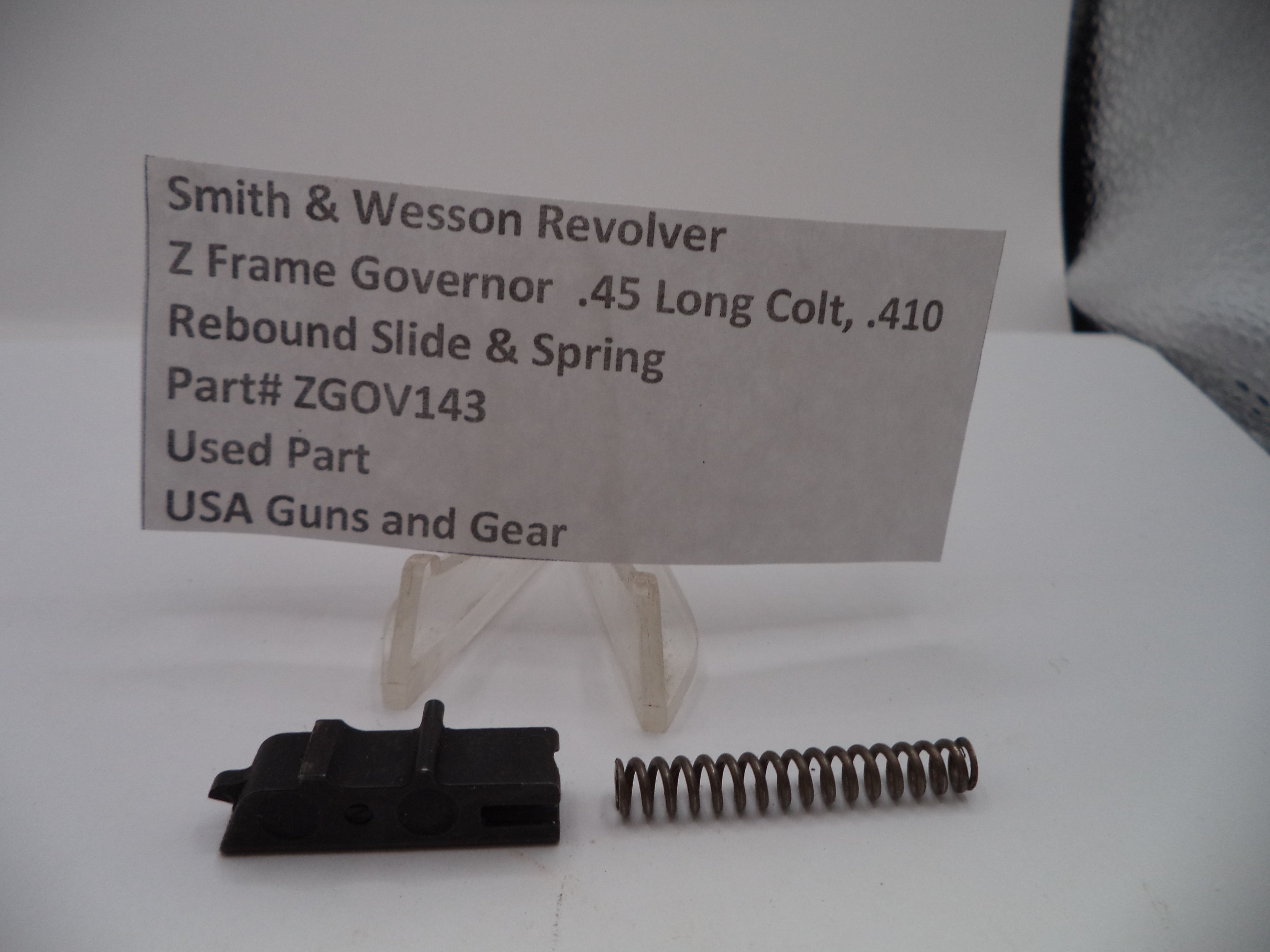S&W Z Frame Governor Rebound Slide & Spring .45 Long Colt, .410 ZGOV143