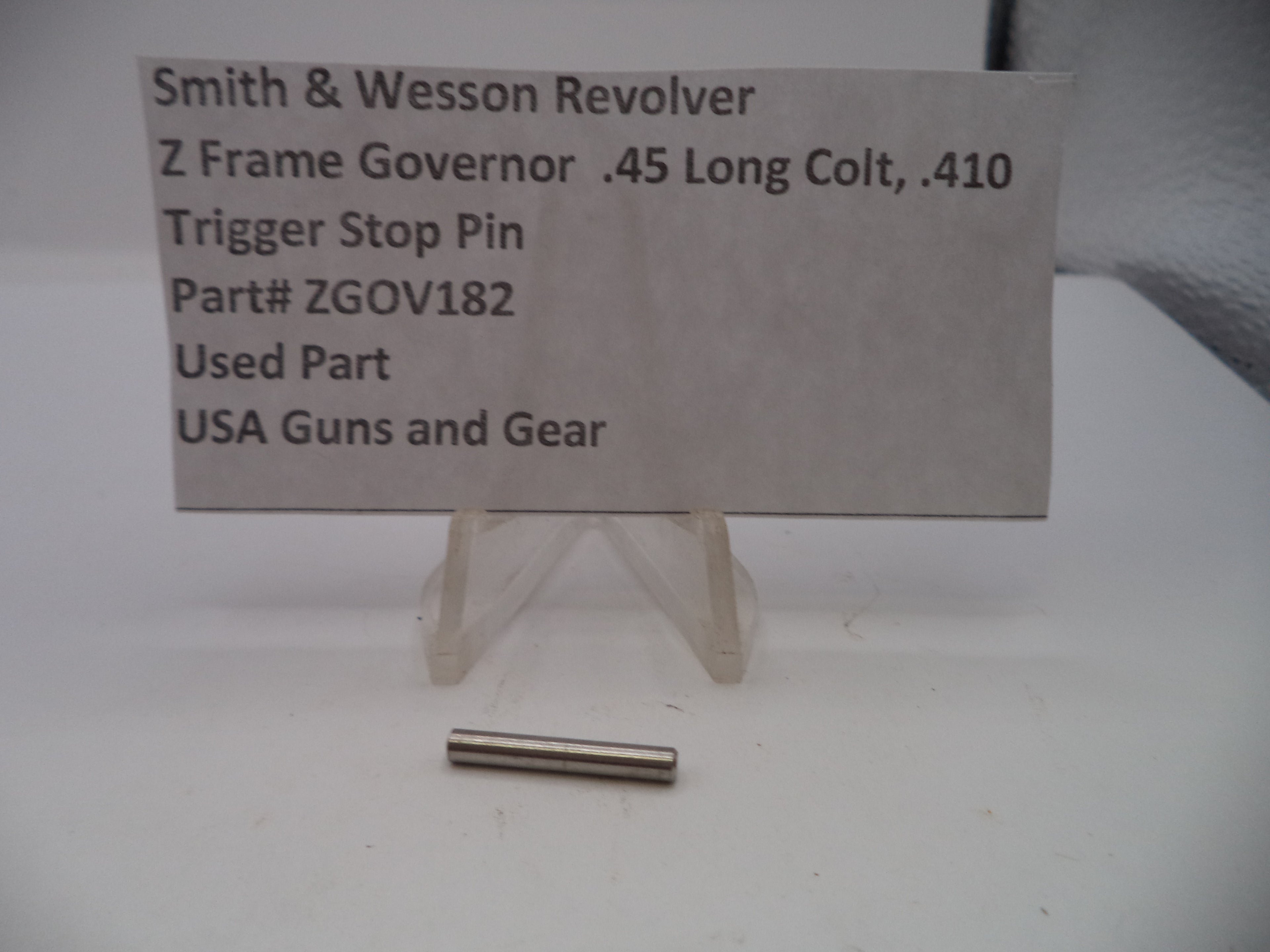 Z Frame Governor Trigger Stop Pin .45 Long Colt, .410 ZGOV182