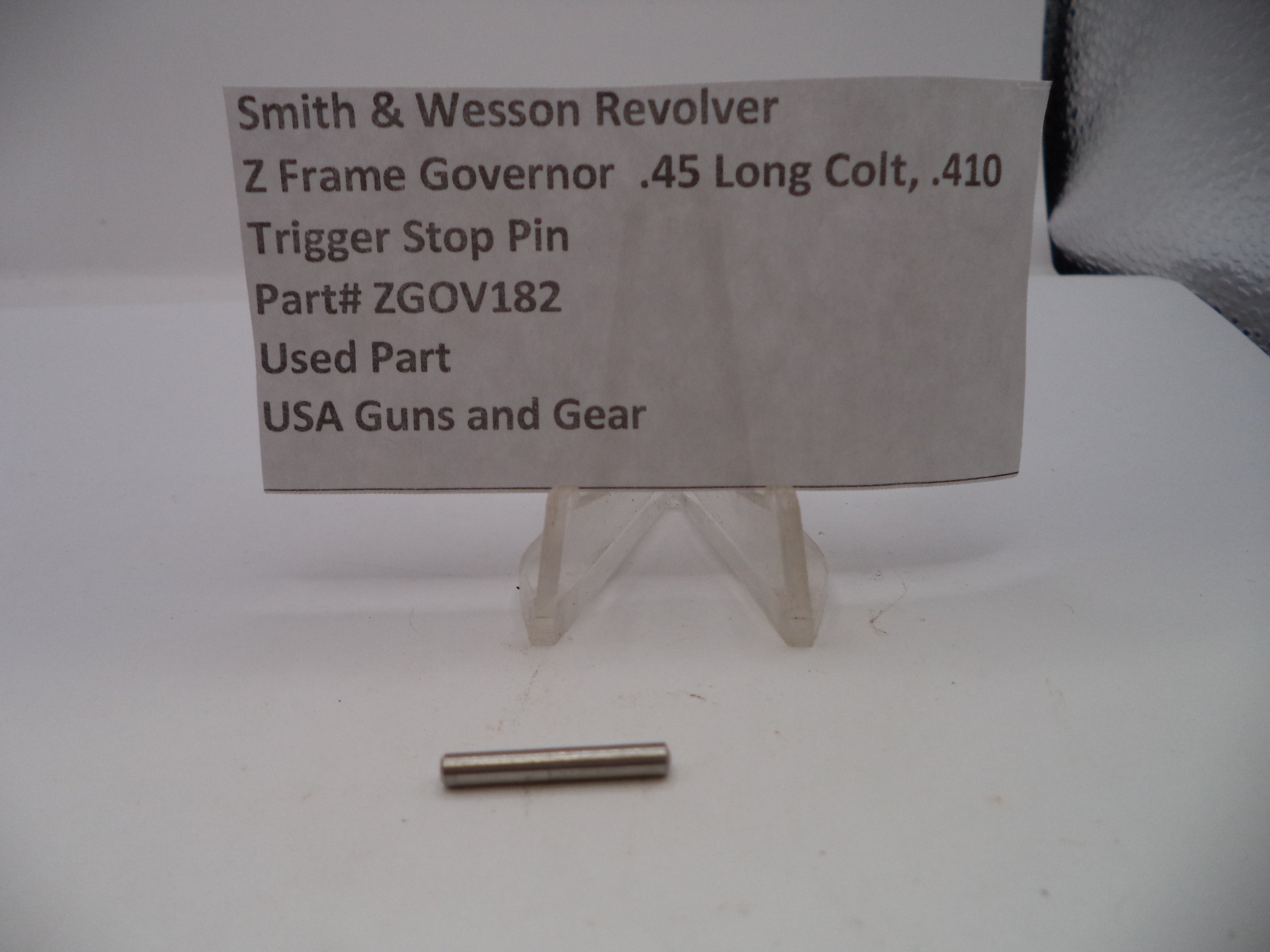 Z Frame Governor Trigger Stop Pin .45 Long Colt, .410 ZGOV182