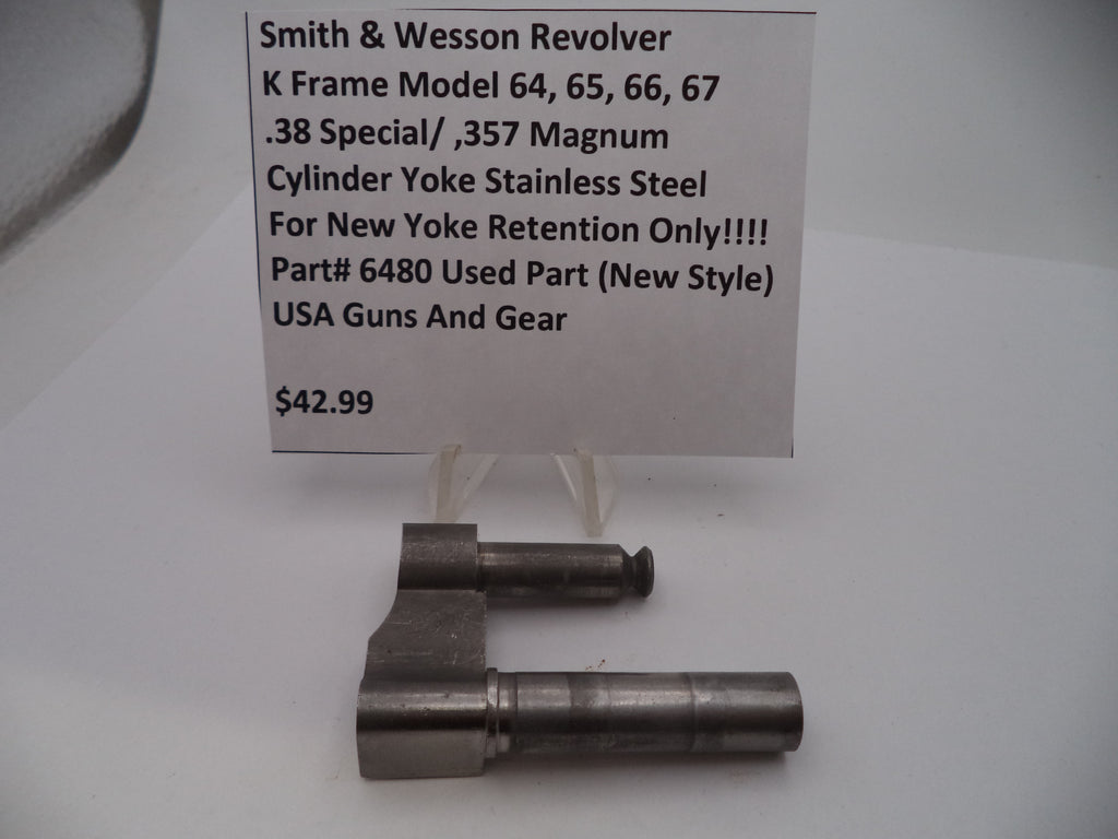 Smith & Wesson K Frame Cylinder Yoke (Crane) - Models 64/65/66/67 - Stainless Steel - New Retention Design - Used OEM Part 6480