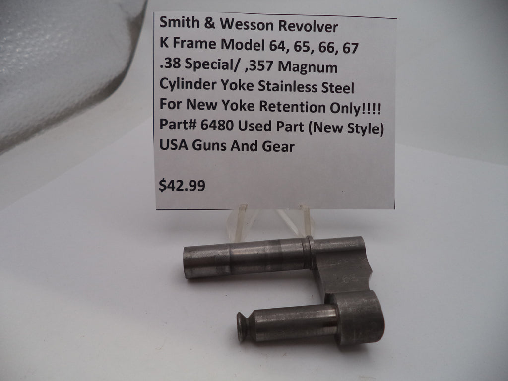 Smith & Wesson K Frame Cylinder Yoke (Crane) - Models 64/65/66/67 - Stainless Steel - New Retention Design - Used OEM Part 6480