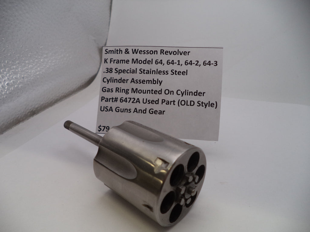 S&W K Frame Model 64,64-1,64-2,64-3 Cylinder .38 SPL 6472A