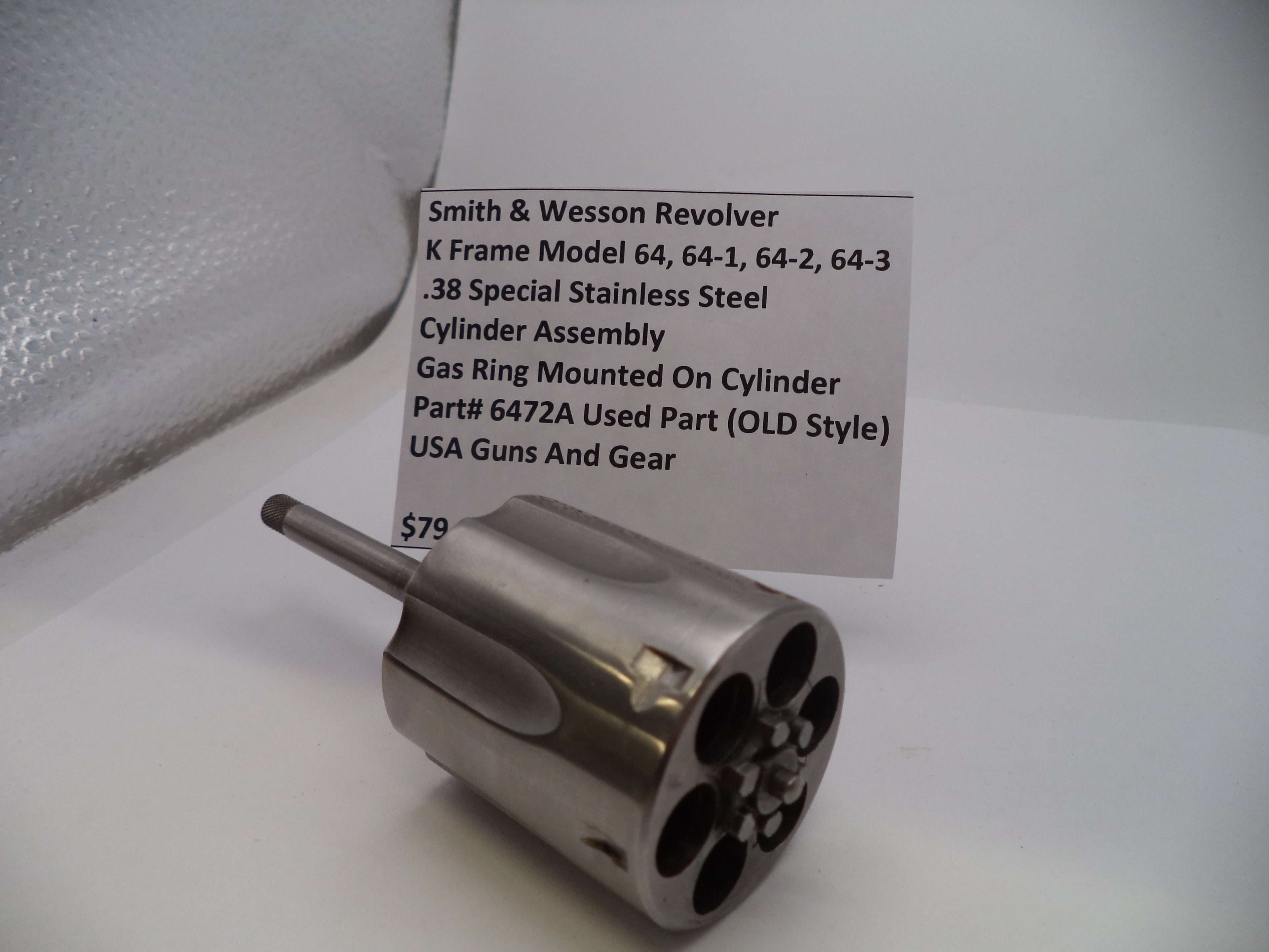 S&W K Frame Model 64,64-1,64-2,64-3 Cylinder .38 SPL 6472A