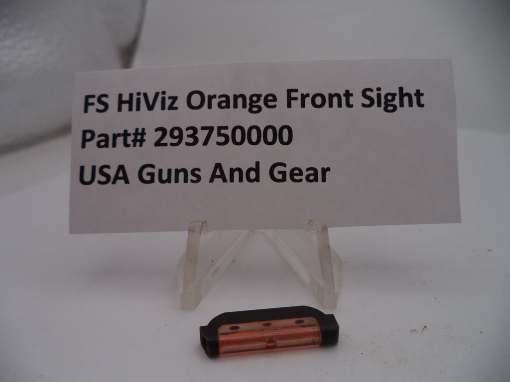 HiViz Orange Fiber Optic Front Sight for Smith & Wesson Pistols New - 293750000