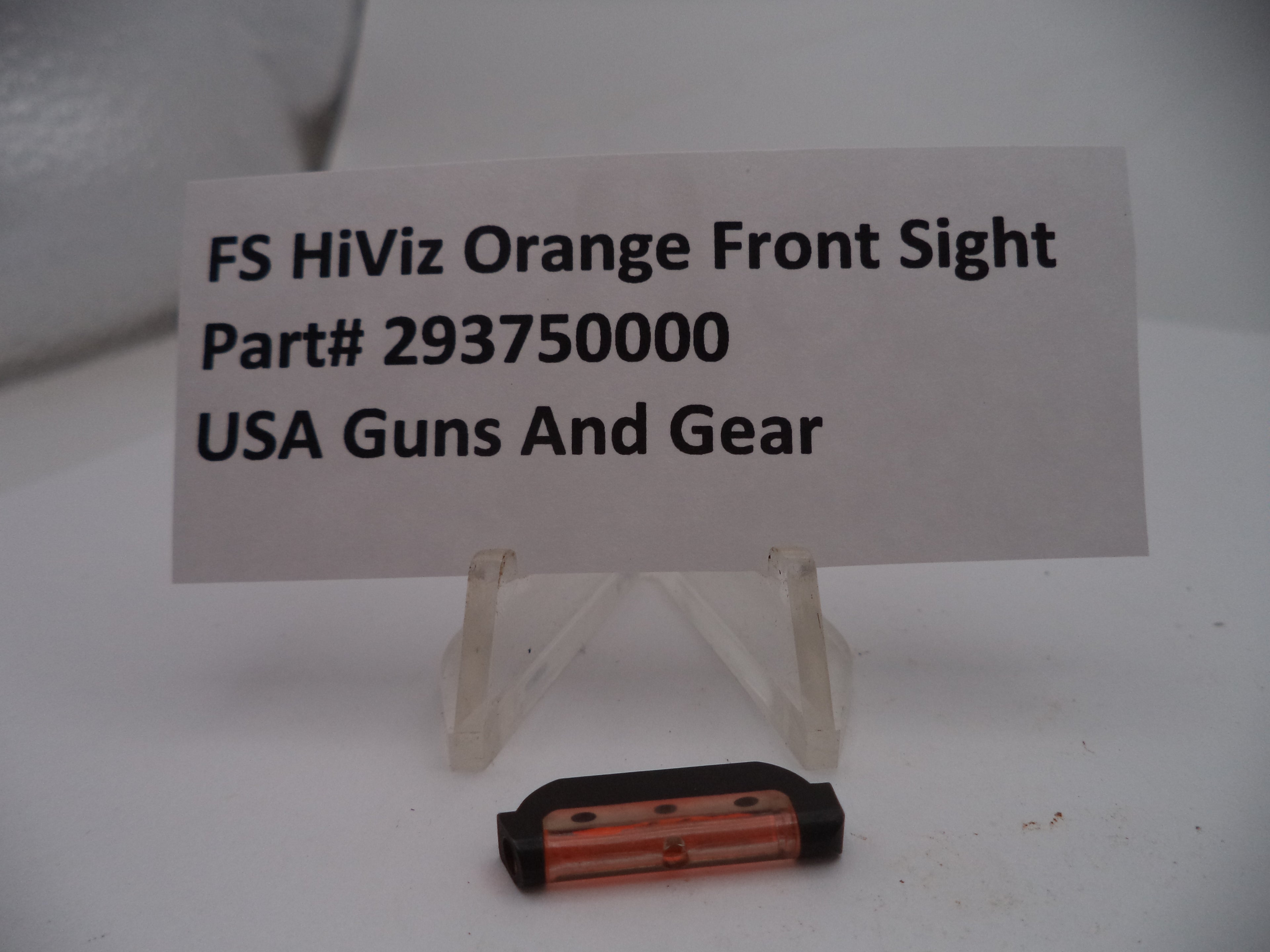 HiViz Orange Fiber Optic Front Sight for Smith & Wesson Pistols New - 293750000