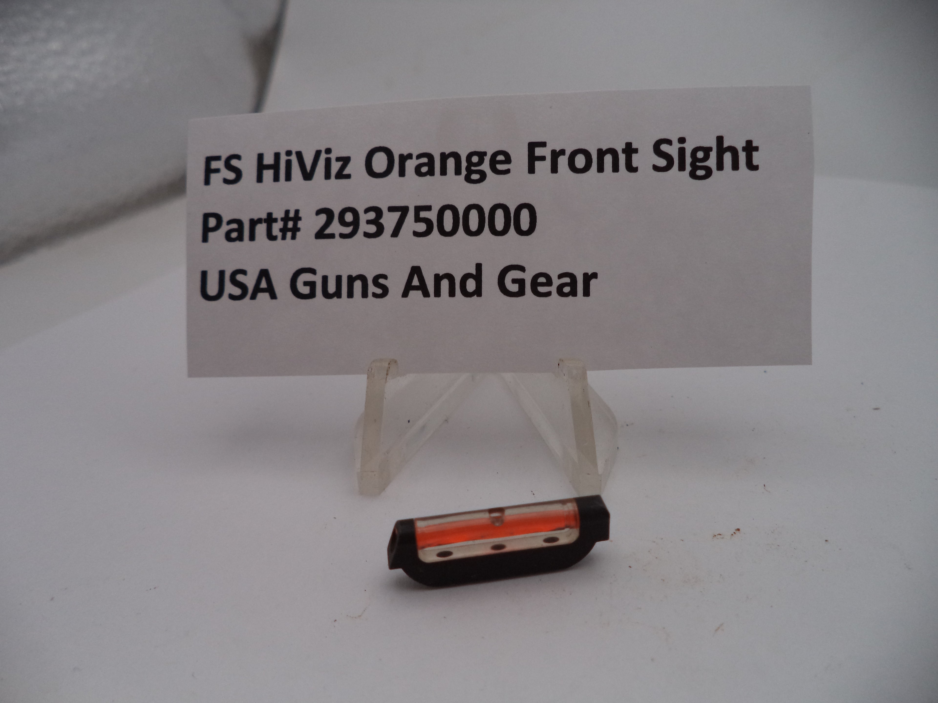 HiViz Orange Fiber Optic Front Sight for Smith & Wesson Pistols New - 293750000