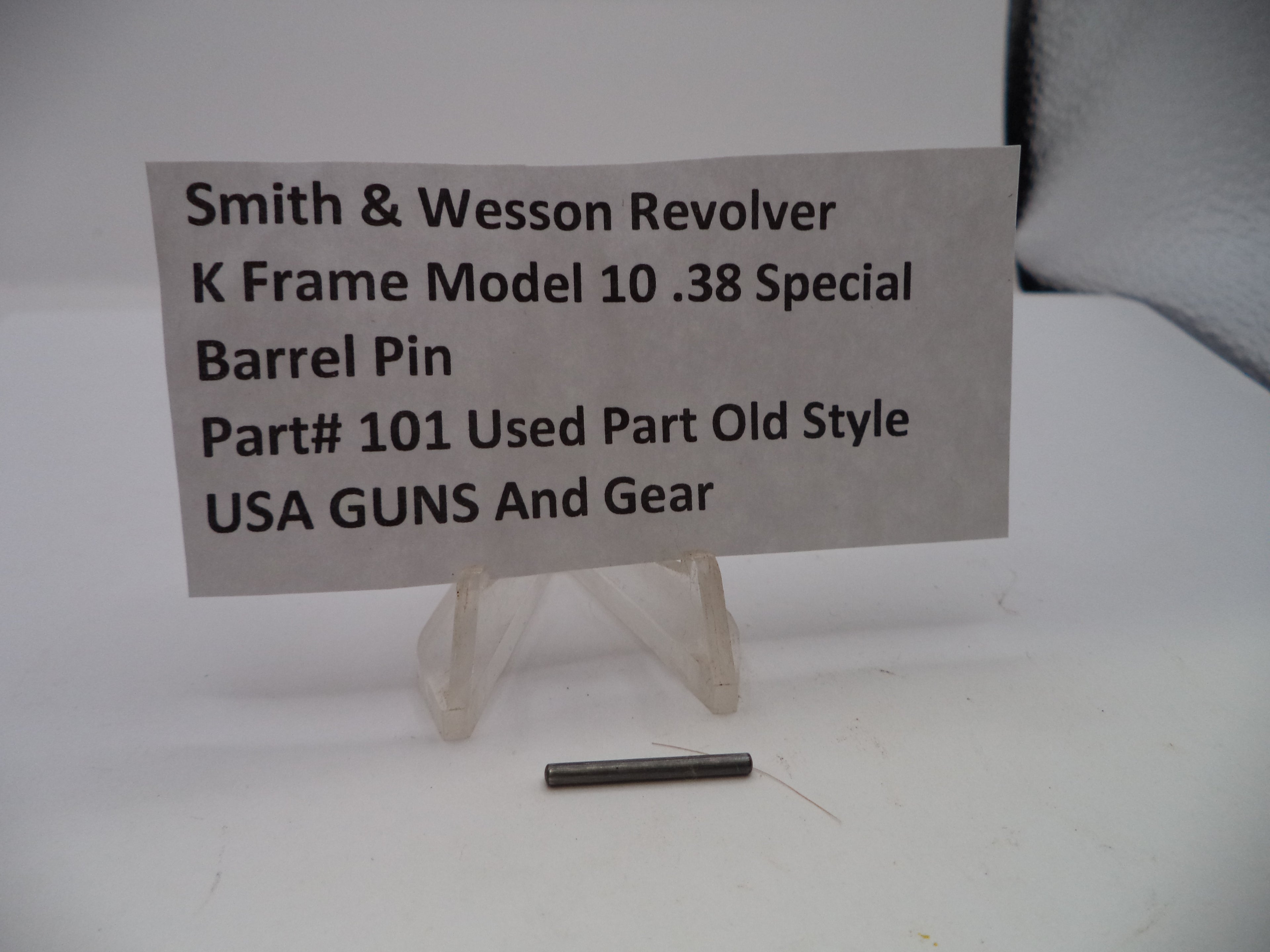 S&W K Frame Model 10  Barrel Pin Blue  .38 Special 101