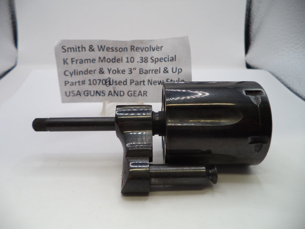 Smith & Wesson K Frame Model 10 Cylinder & Yoke Assembly - Blue Steel .38 Special - Used OEM Part 1070B
