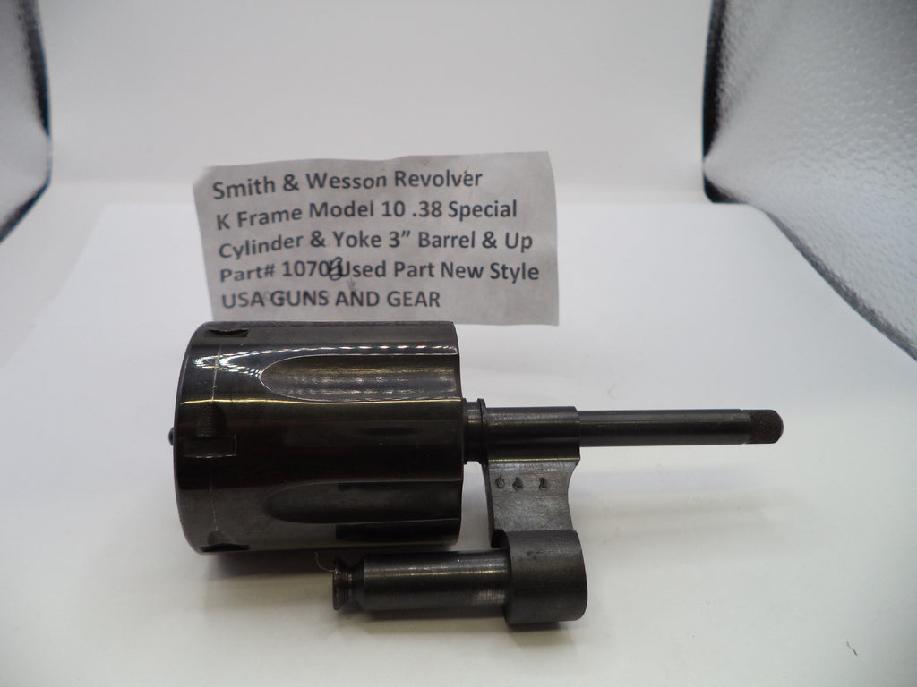 Smith & Wesson K Frame Model 10 Cylinder & Yoke Assembly - Blue Steel .38 Special - Used OEM Part 1070B