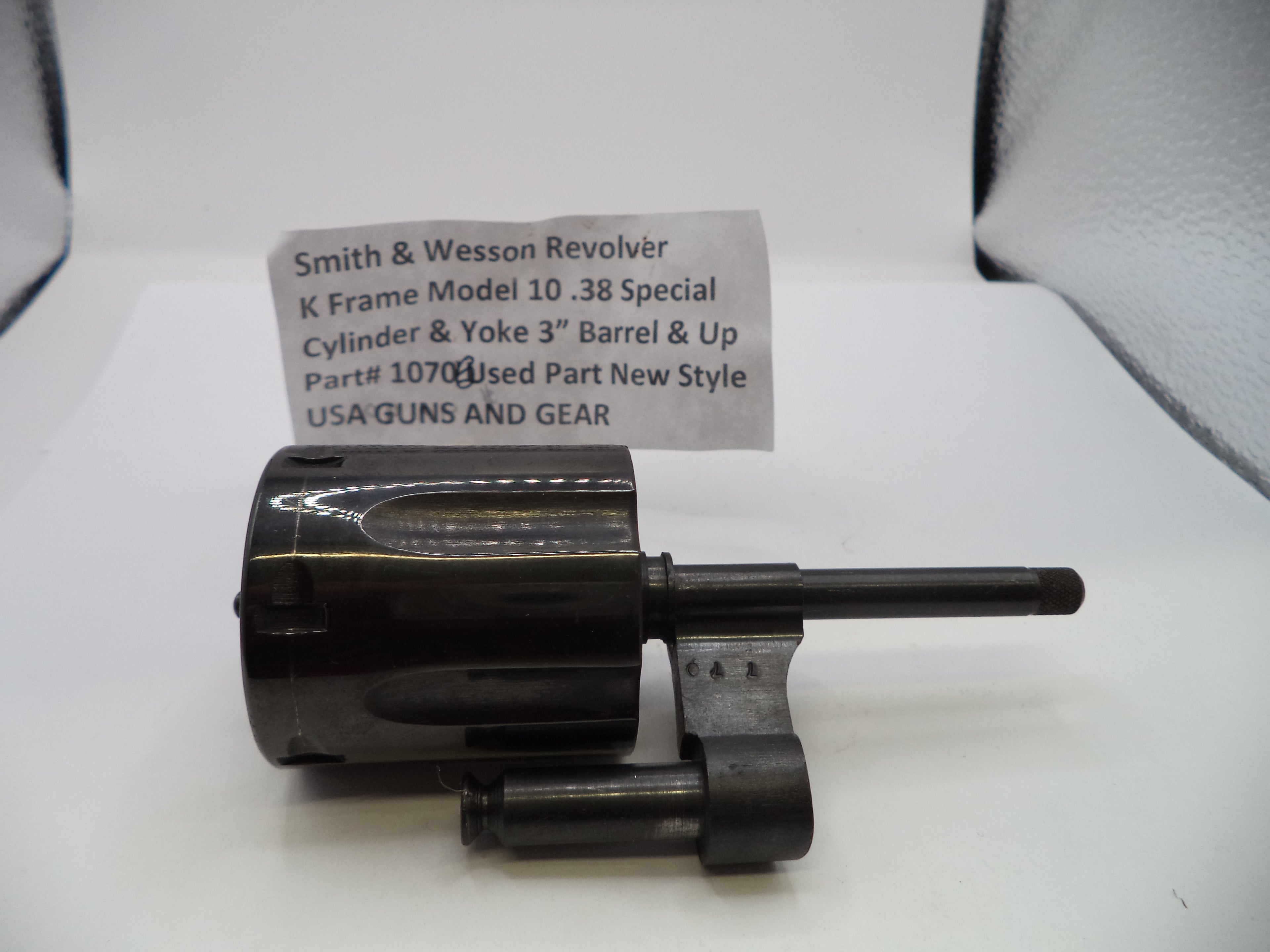 Smith & Wesson K Frame Model 10 Cylinder & Yoke Assembly - Blue Steel .38 Special - Used OEM Part 1070B
