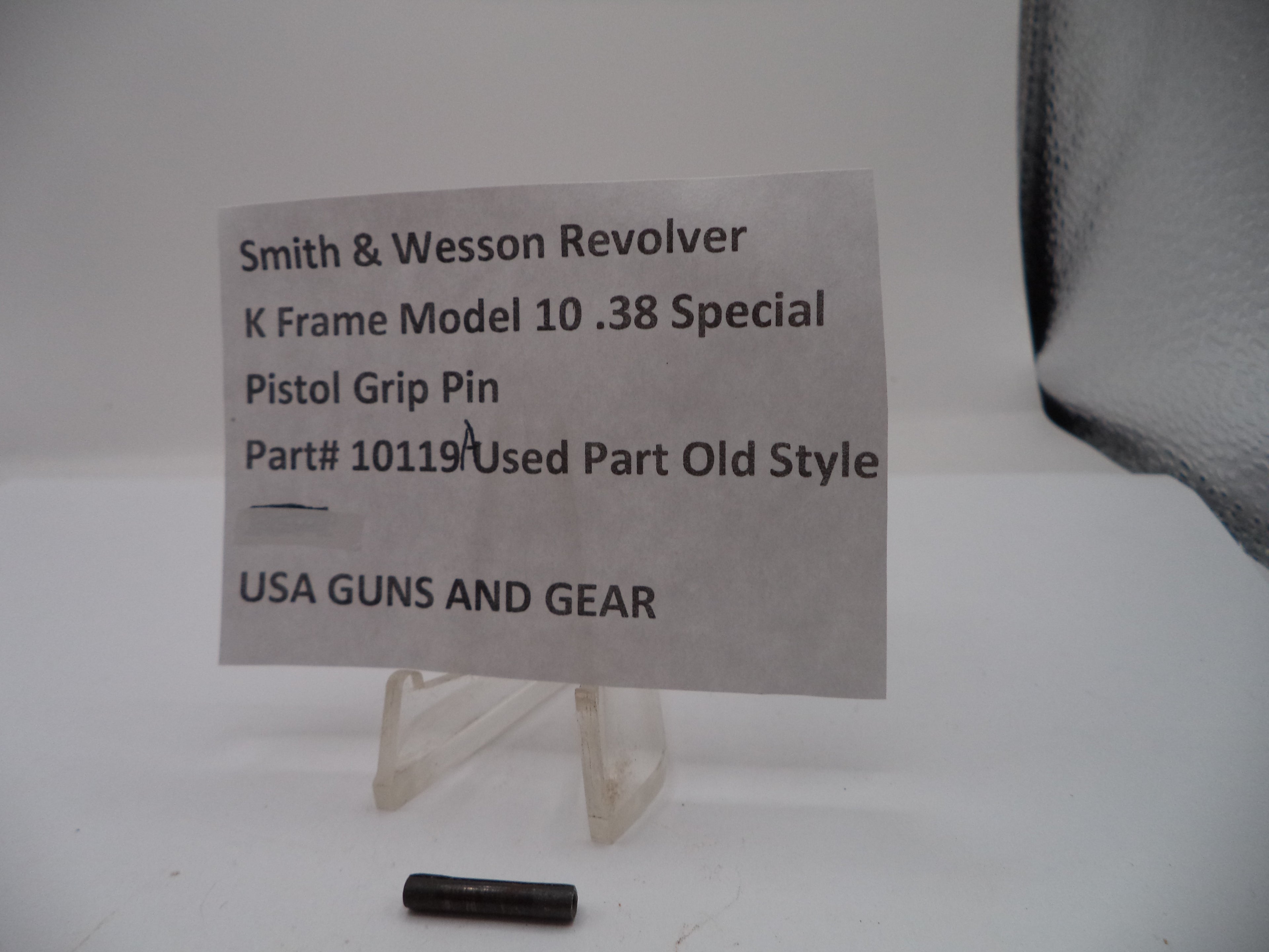 Smith & Wesson K Frame Model 10 Pistol Grip Pin .38 Special 10119A