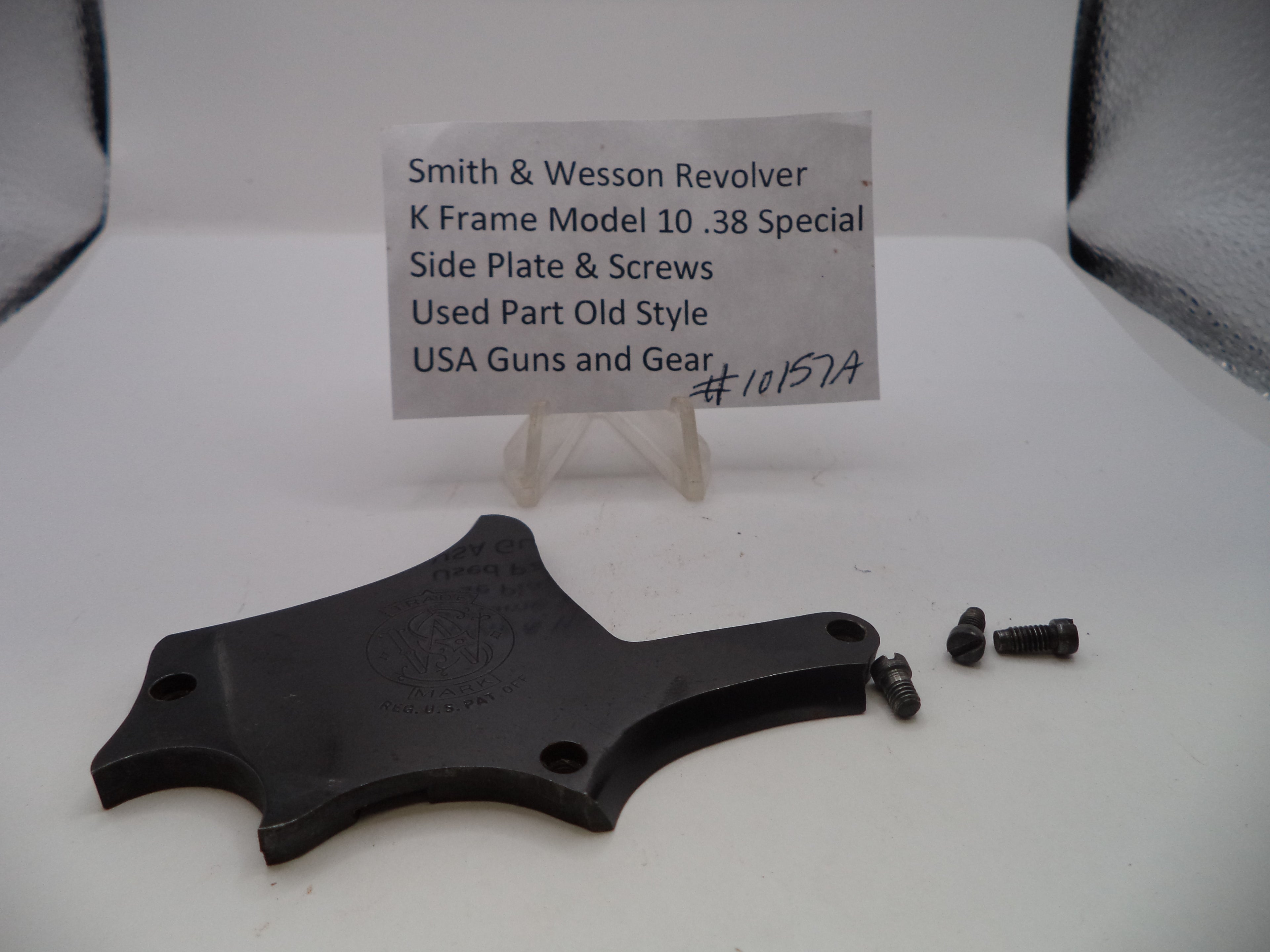 S&W K Frame Model 10 .38 Special Side Plate & Screws 10157A