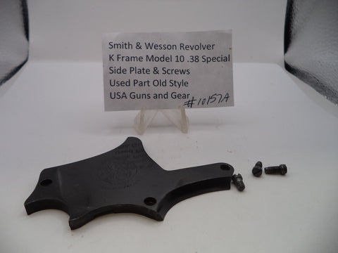 S&W K Frame Model 10 .38 Special Side Plate & Screws 10157A